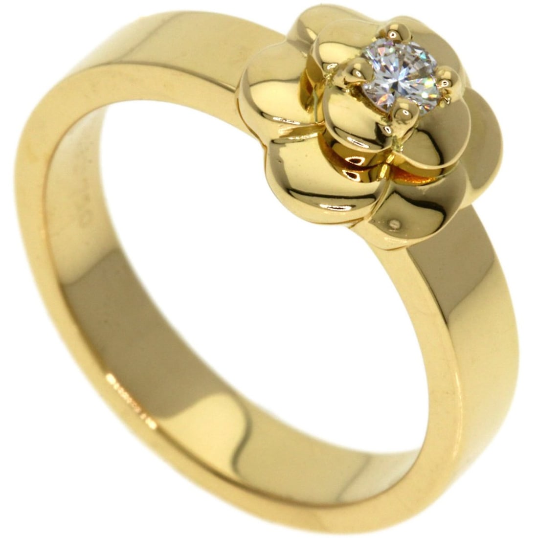 Chanel Camellia Diamond Ring, 18K Yellow Gold, Women's. (1 of 9)