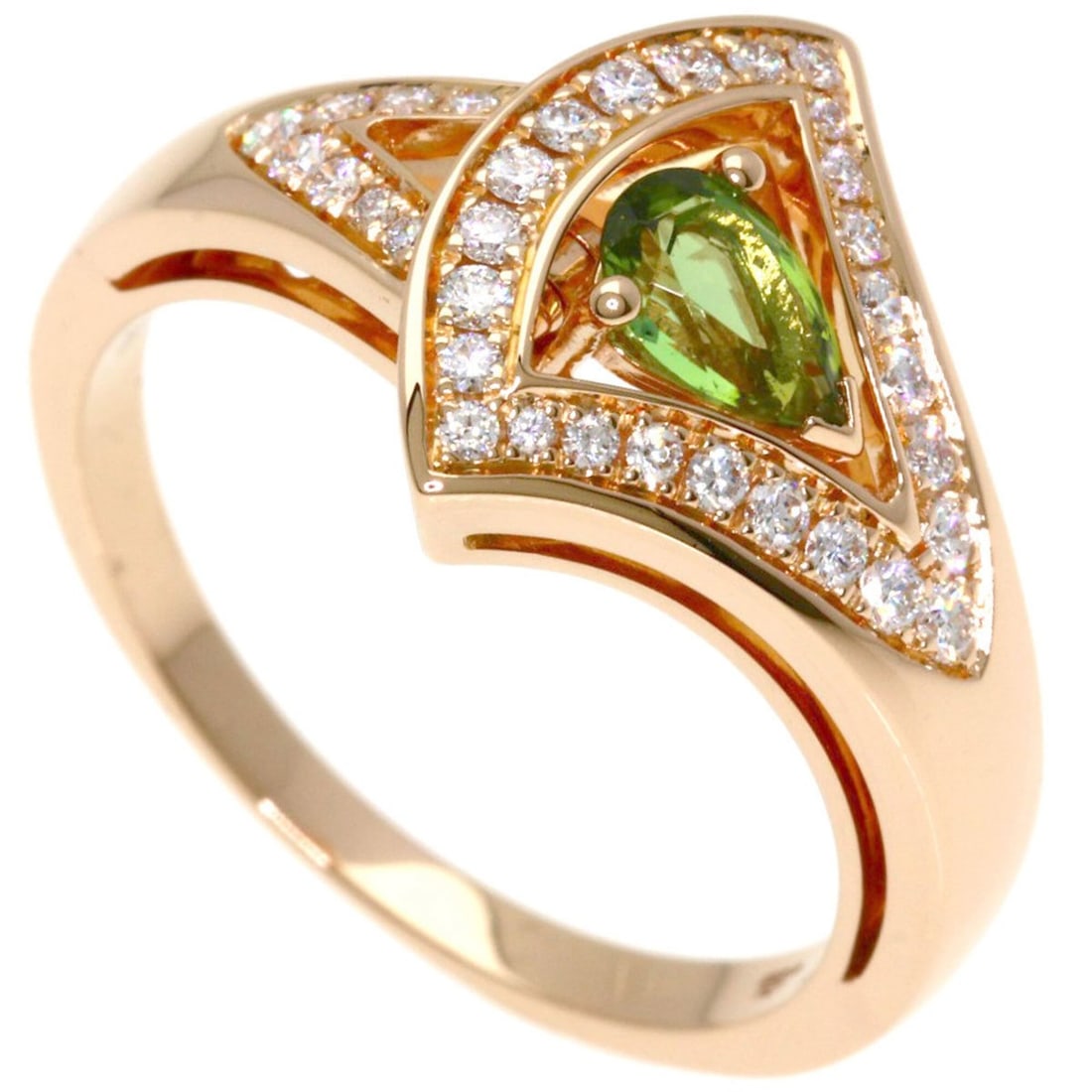 BVLGARI Diva's Dream Tourmaline Diamond Ring, 18K Pink Gold, Women's.: --- Catalog ---Category: SizeJP Size: 16US Size: 8Category: DesignType: Band ringGender: WomenMaterial: Pink gold (18K)Category: GeneralBrand: Bvlgari--- Item List ---Section: ConditionRanking: Rank A
