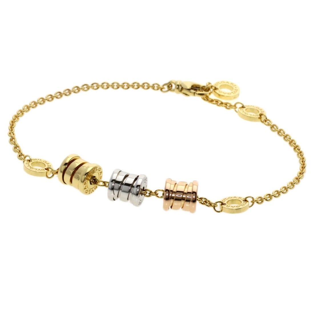 Bulgari B-zero1 Element Bracelet 18K Yellow Gold/18K White Pink Gold Women's BVLGARI: --- Catalog ---Category: SizeLength: 17cm / 6.69''Category: DesignType: Charm braceletGender: WomenMaterial: Pink gold (18K), White gold (18K), Yellow gold (18K)Category: GeneralBrand: Bvlgari--- Item