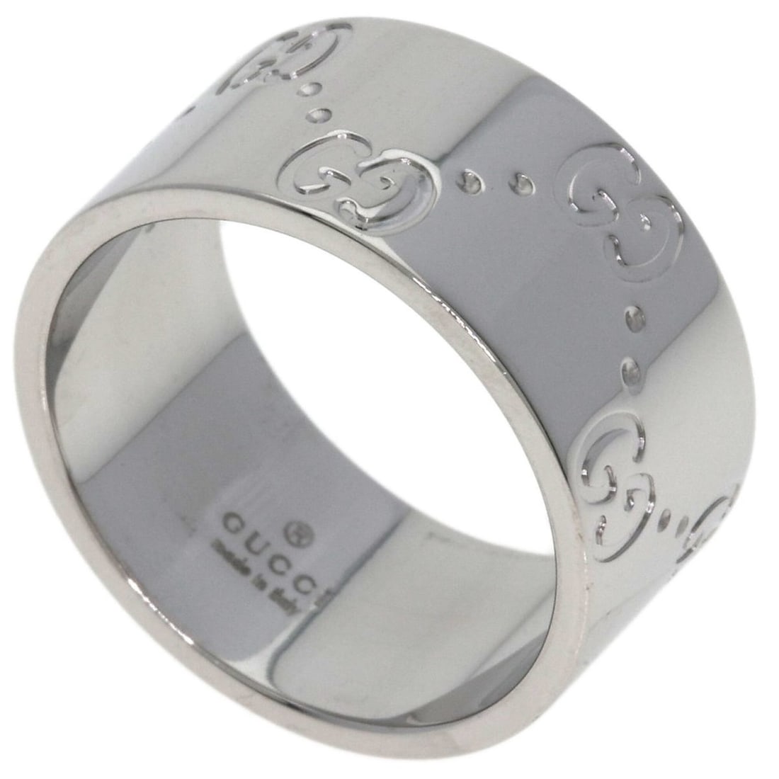 Gucci Icon Wide #11 Ring, 18K White Gold, Women's. (1 of 12)
