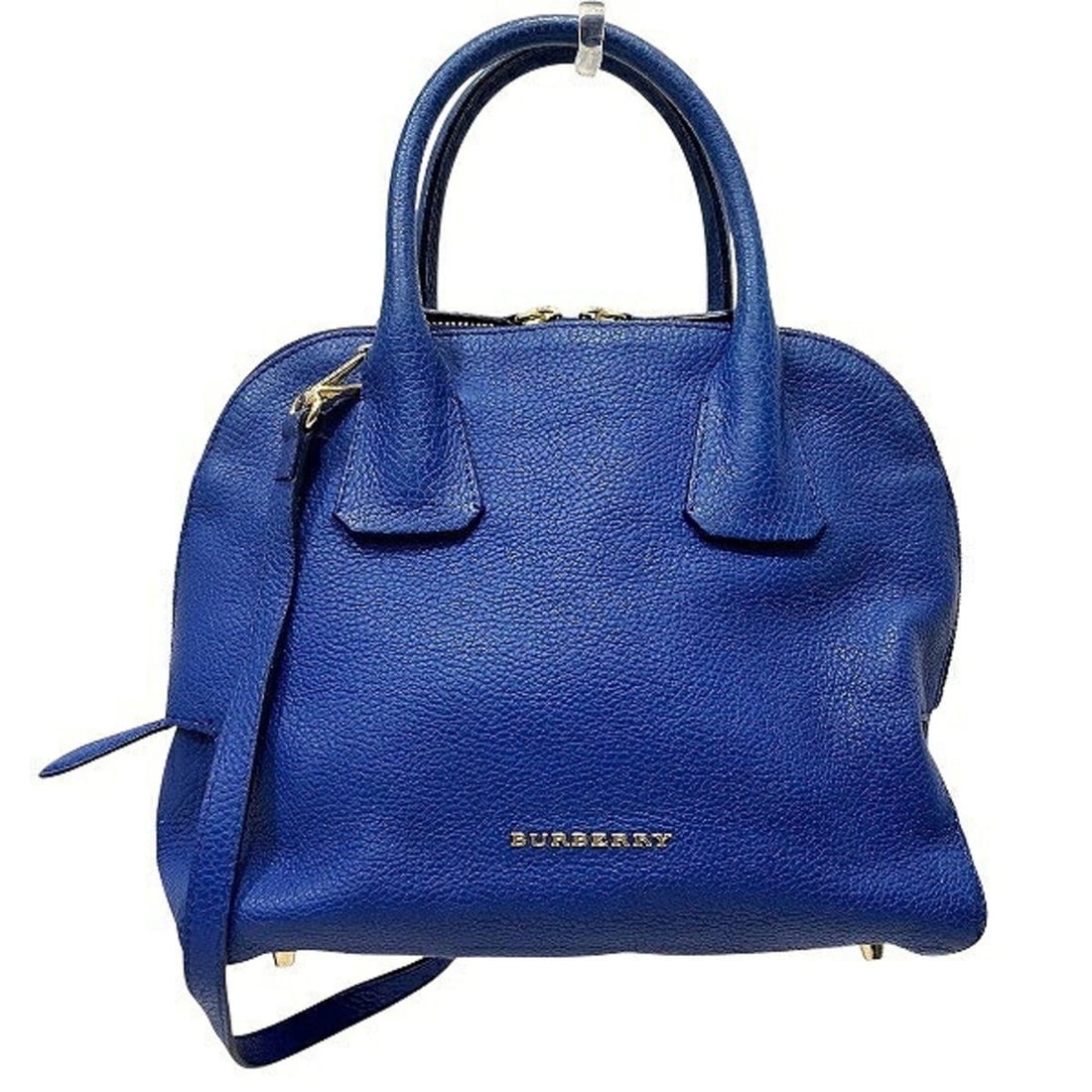 Burberry Blue Leather 2-Way Bag (Handbag/Shoulder Bag) for Women: --- Catalog ---Category: SizeSize (HxWxD): 22cm x 28cm x 12cm / 8.66'' x 11.02'' x 4.72''Category: DesignType: Handbag, Shoulder bagColor: BlueGender: WomenMaterial: Leather Category: GeneralBrand: Bu