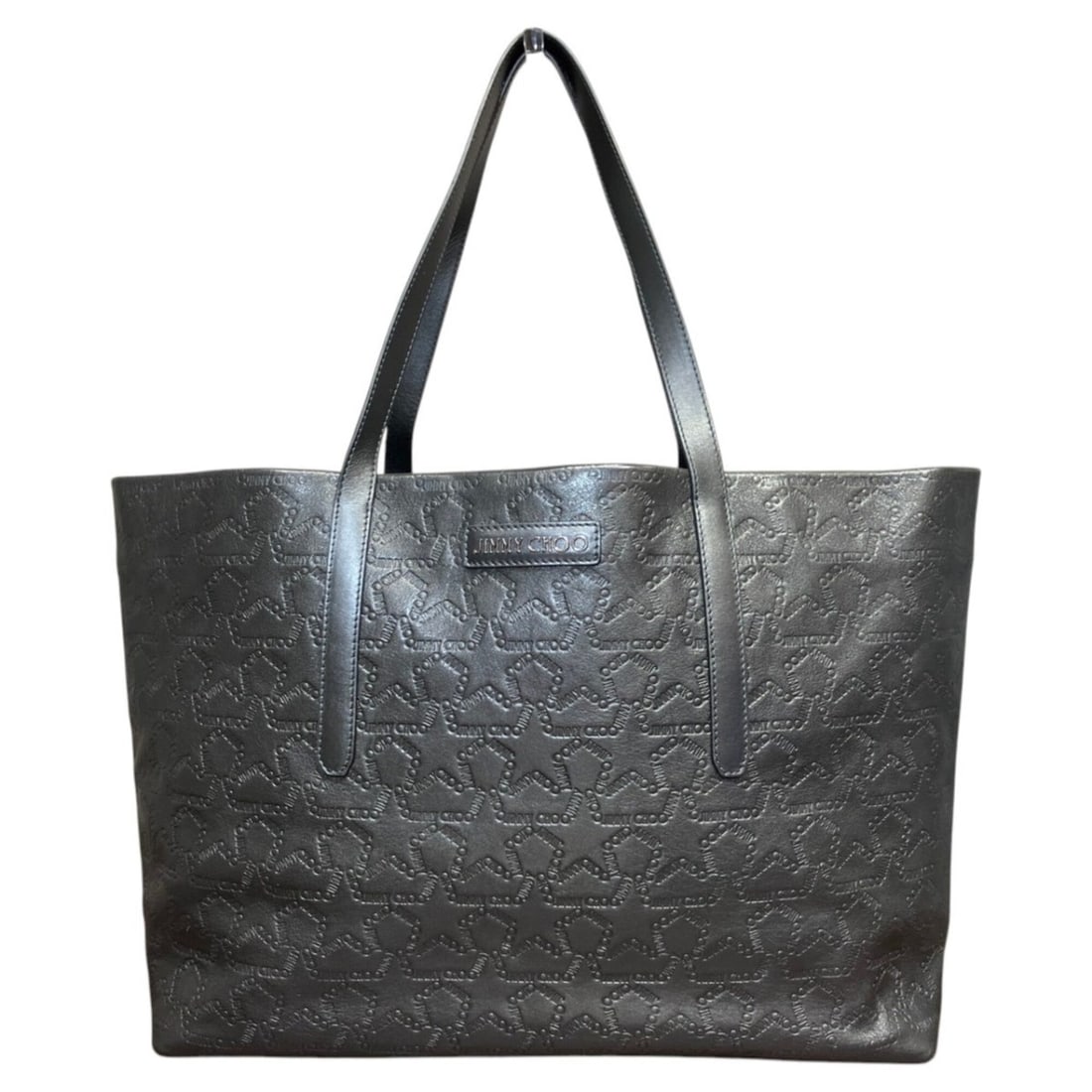Jimmy Choo Pimlico S Tote Bag, Star Embossed Leather: --- Catalog ---Category: SizeSize (HxWxD): 23cm x 38cm x 14cm / 9.05'' x 14.96'' x 5.51''Category: DesignType: Tote bagColor: BlackGender: WomenMaterial: Leather Category: GeneralBrand: Jimmy Choo--- 