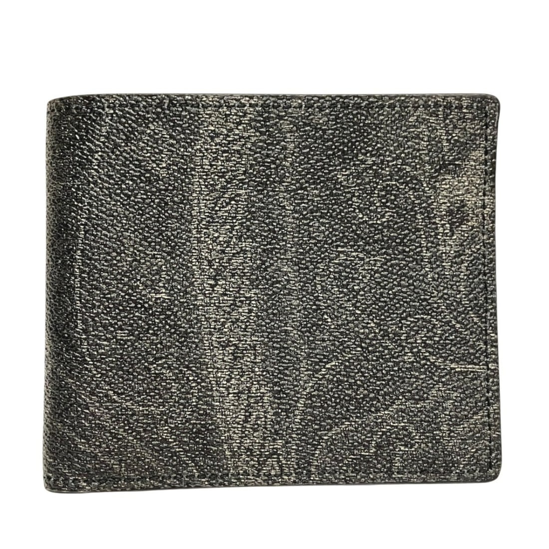 Etro Bi-fold Wallet, Inside Print Paisley, PVC Leather, MP2D0001: --- Catalog ---Category: SizeSize (HxWxD): 9cm x 11cm x 1.5cm / 3.54'' x 4.33'' x 0.59''Category: DesignType: Wallet (bi-fold)Color: GrayGender: Men,WomenMaterial: PVC , Leather Category: GeneralMPN: 