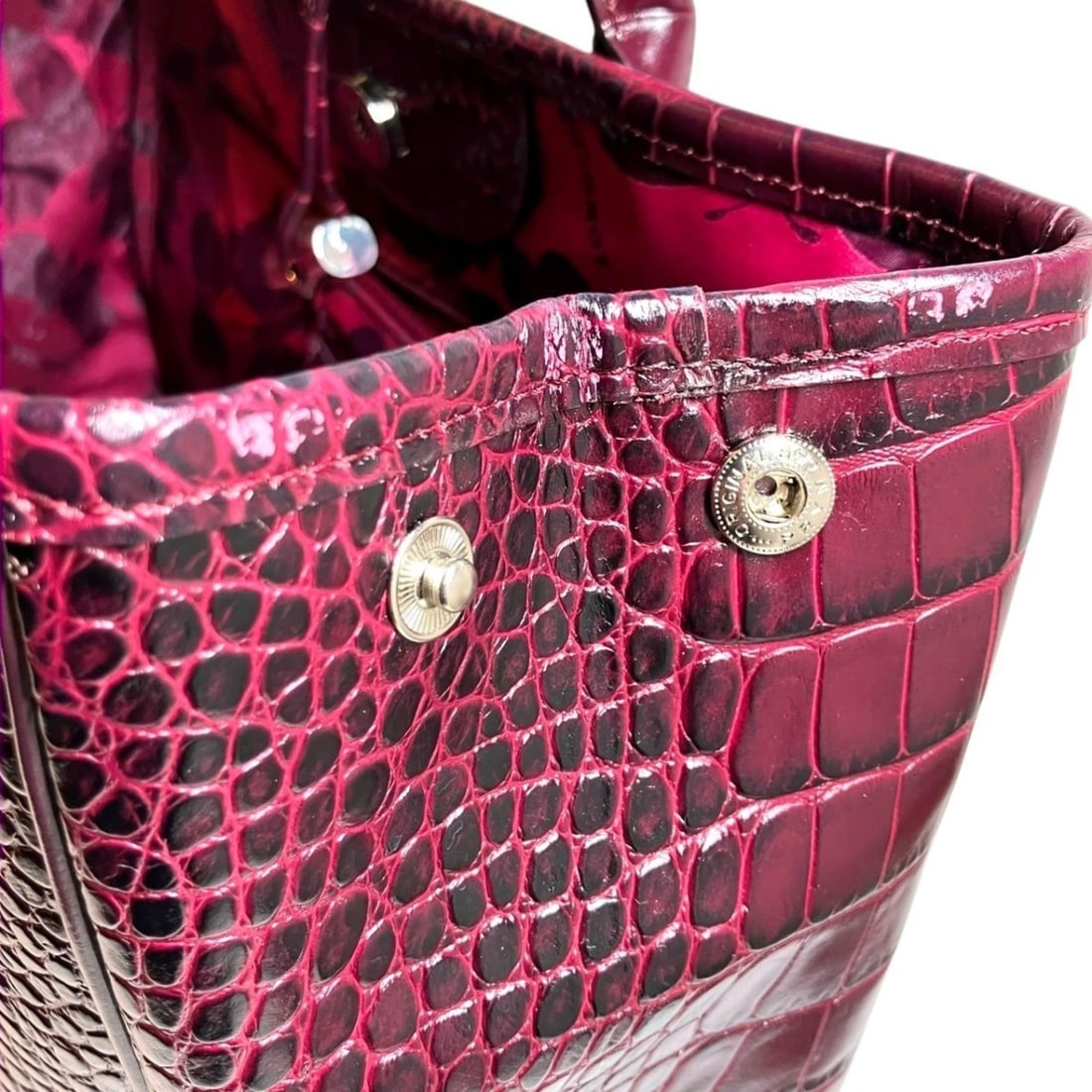 Longchamp Roseau handbag, embossed leather - 6