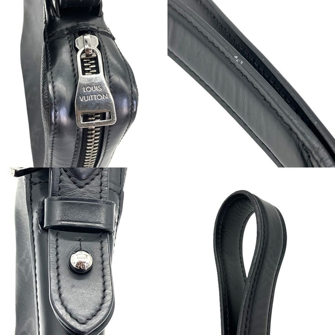 Louis Vuitton Monogram Eclipse Box Clutch M61872 Black - 6