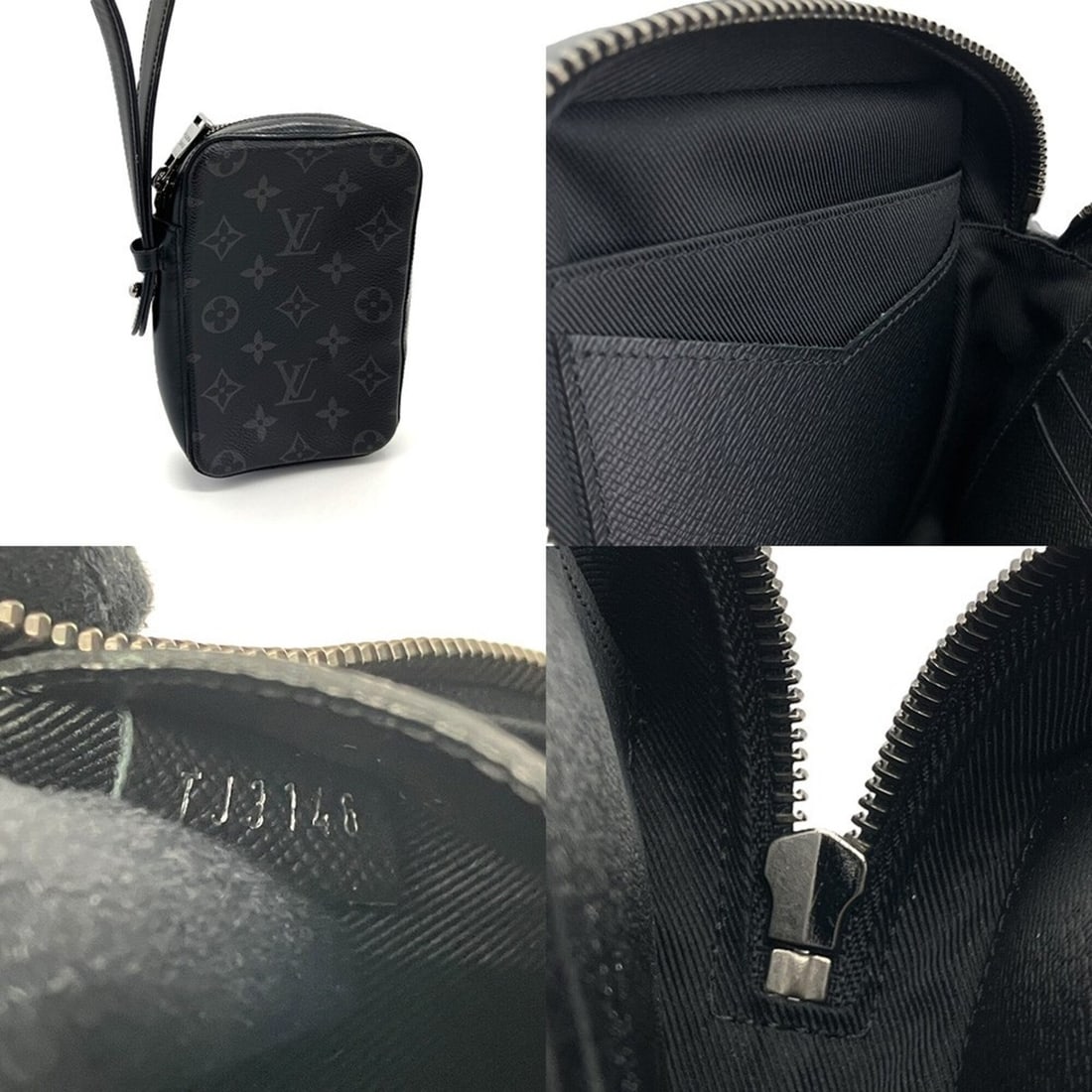 Louis Vuitton Monogram Eclipse Box Clutch M61872 Black - 8