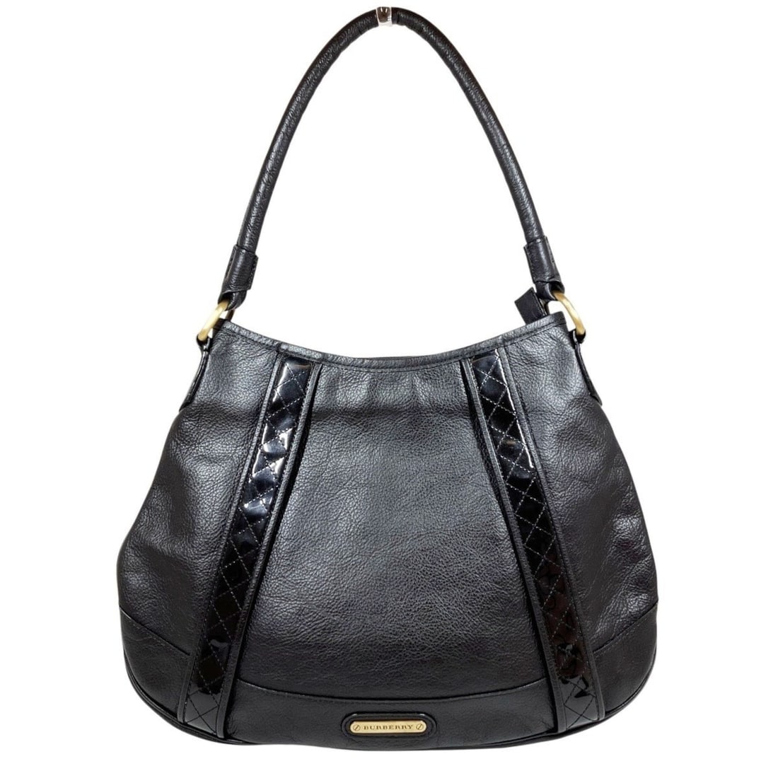 Burberry BURBERRY One-Shoulder Bag, Leather Shoulder Bag: --- Catalog ---Category: SizeSize (HxWxD): 26.5cm x 37cm x 4cm / 10.43'' x 14.56'' x 1.57''Handle Length: 50cm / 19.68''Category: DesignType: Shoulder bagColor: BlackGender: WomenClosure: ZipperMateri