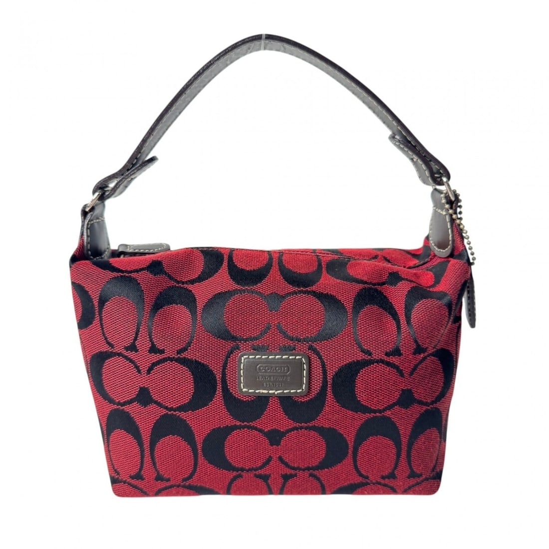 Coach COACH Handbag Pouch Signature Accessory for Women: --- Catalog ---Category: SizeSize (HxWxD): 12.5cm x 17.5cm x 9cm / 4.92'' x 6.88'' x 3.54''Category: DesignType: Handbag, PouchColor: Red colorGender: WomenMaterial: Canvas Category: GeneralBrand: Coa