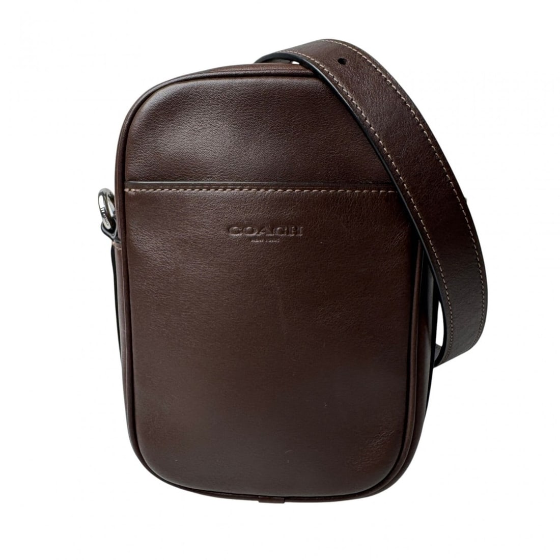 Coach COACH Shoulder Bag, Crossbody CW461, Men's: --- Catalog ---Category: SizeSize (HxWxD): 19cm x 12.5cm x 6.5cm / 7.48'' x 4.92'' x 2.55''Category: DesignType: Shoulder bagColor: Dark brownGender: MenMaterial: Leather Category: GeneralBrand: Coach