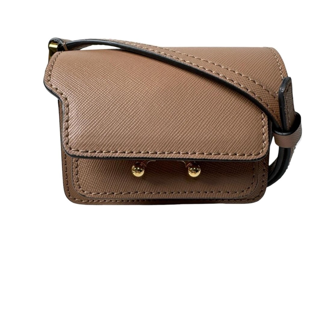 Marni Trunk Nano Shoulder Bag, Crossbody Bag for Women: --- Catalog ---Category: SizeSize (HxWxD): 9cm x 9cm x 5cm / 3.54'' x 3.54'' x 1.96''Category: DesignType: Shoulder bagColor: BrownGender: WomenMaterial: Leather Category: GeneralBrand: Marni--- Item 