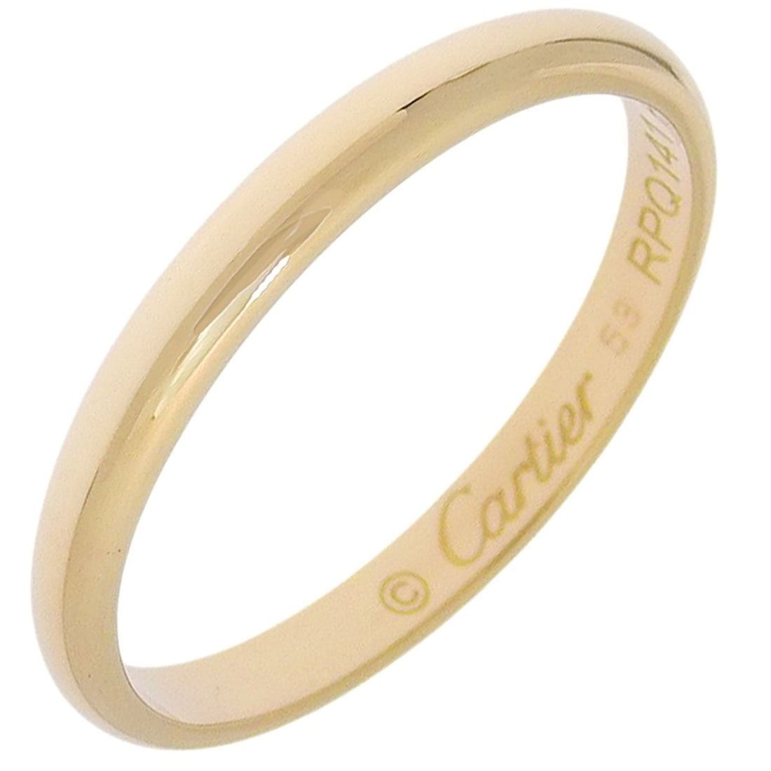 Cartier 1895 Classic Wedding Ring, Size 12.5, 18K Yellow Gold, Approx. 2.2g, Women's.: --- Catalog ---Category: SizeJP Size: 12.5US Size: 6.5Category: DesignType: Band ringGender: WomenMaterial: Yellow gold (18K)Category: GeneralBrand: Cartier--- Item List ---Section: ConditionRanking: 