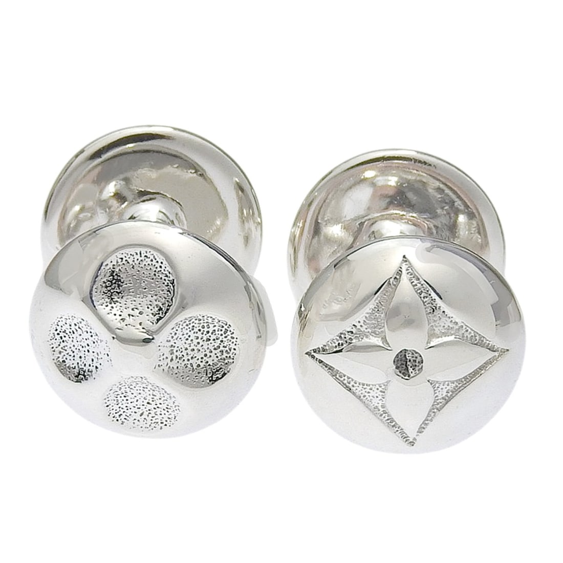 Louis Vuitton Bouton de Manchette Cufflinks, M65059, Sterling Silver 925, Unisex: --- Catalog ---Category: SizeSize (HxWxD): 12.00mm x 21.00mm / 0.47'' x 0.83''Category: DesignType: CufflinksGender: Women,MenMaterial: Silver 925Category: GeneralBrand: Louis Vuitton--- Item List ---