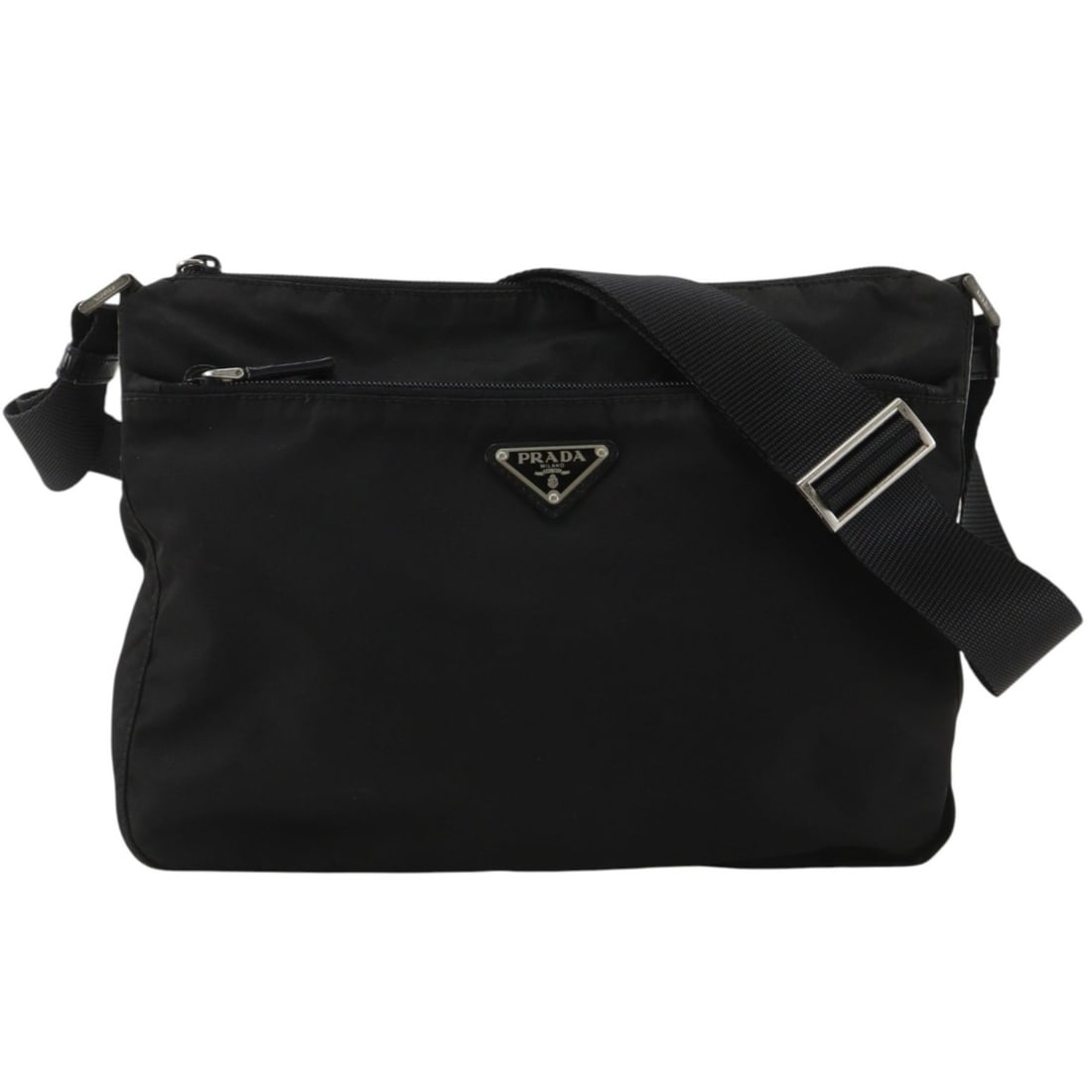 Prada PRADA Shoulder Bag, Nylon, Black, Crossbody, A5 Size, Unisex: --- Catalog ---Category: SizeSize (HxWxD): 24cm x 30cm x 6.5cm / 9.44'' x 11.81'' x 2.55''Category: DesignType: Shoulder bagColor: BlackGender: Women,MenMaterial: Nylon Category: GeneralBrand: Prada--