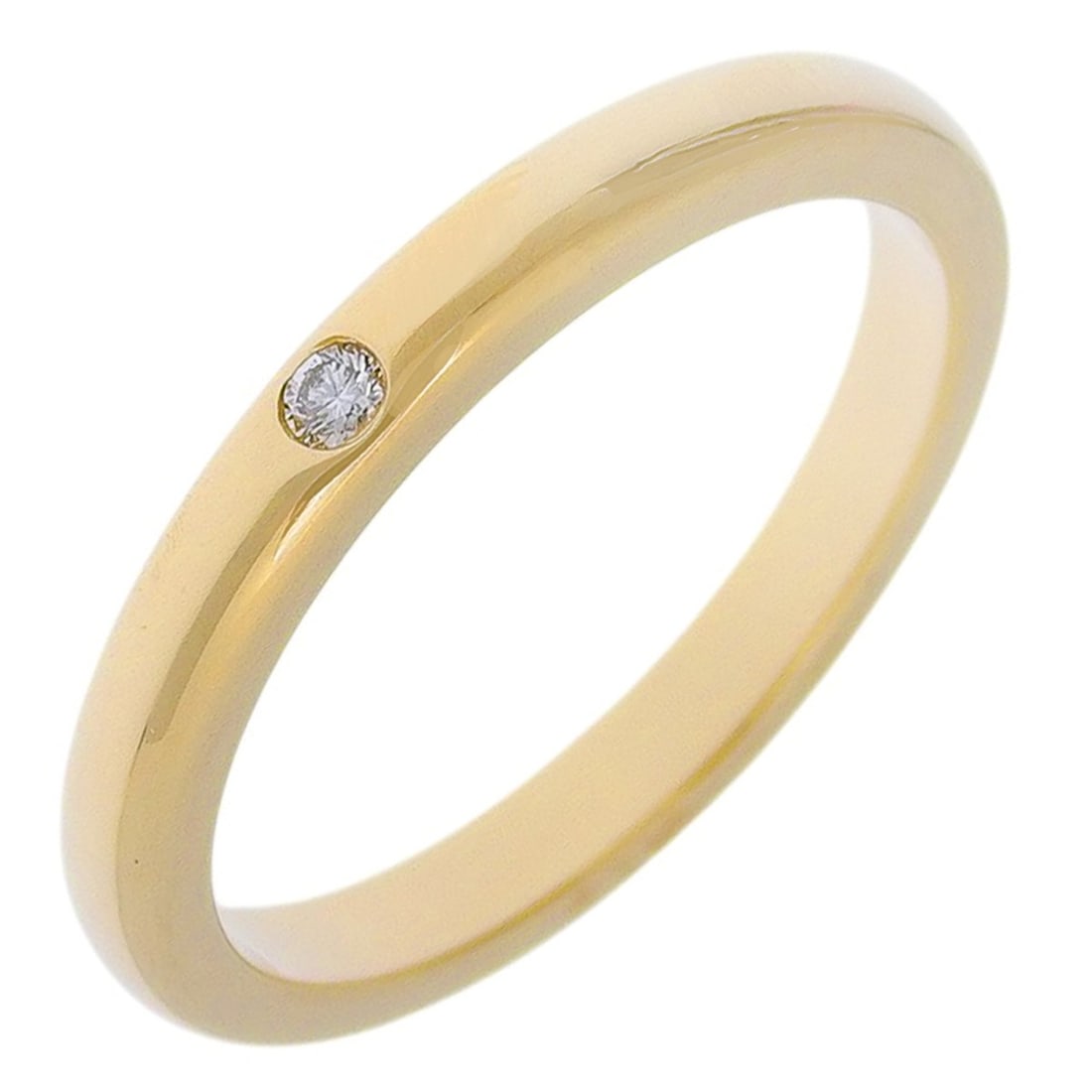 Tiffany & Co. Stacking Ring, Size 12, by Elsa Peretti, 18K Yellow Gold with Diamonds, Approx. 3.7g,: --- Catalog ---Category: SizeJP Size: 12US Size: 6.5Category: DesignType: Band ringGender: Women,MenMaterial: Yellow gold (18K)Category: GeneralBrand: Tiffany--- Item List ---Section: ConditionRanking