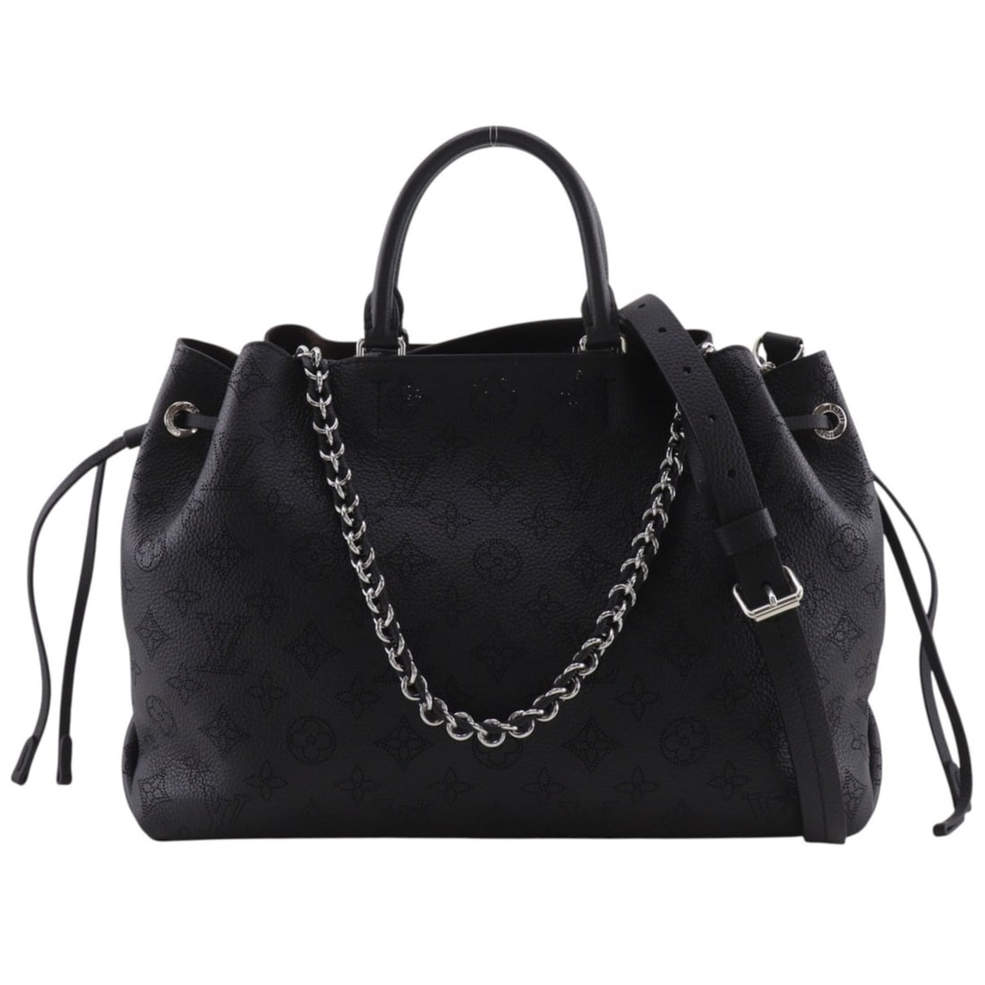 Louis Vuitton Bellatote Handbag 2-Way Shoulder Bag M59200 Monogram Mahina Noir Black Crossbody 3-Way (1 of 14)