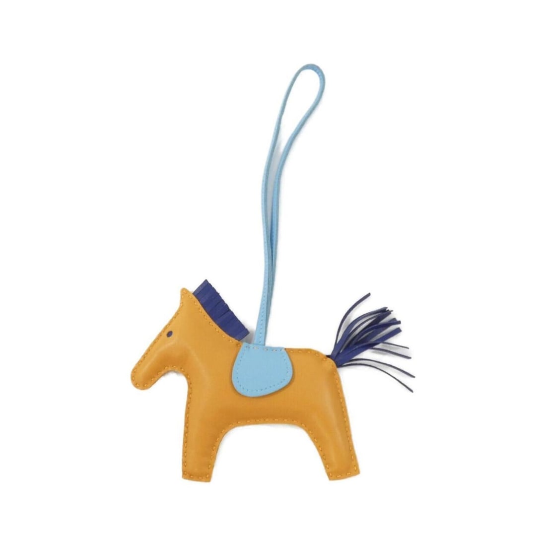 Hermes Rodeo Accessory Bag Charm MM 064930CA: --- Catalog ---Category: SizeChain Length: 380.00mm / 14.96''Size (HxWxD): 110.00mm x 130.00mm / 4.33'' x 5.12''Category: DesignType: Handbag charmColor: YellowGender: Women,MenMaterial: Agneau MiloCa