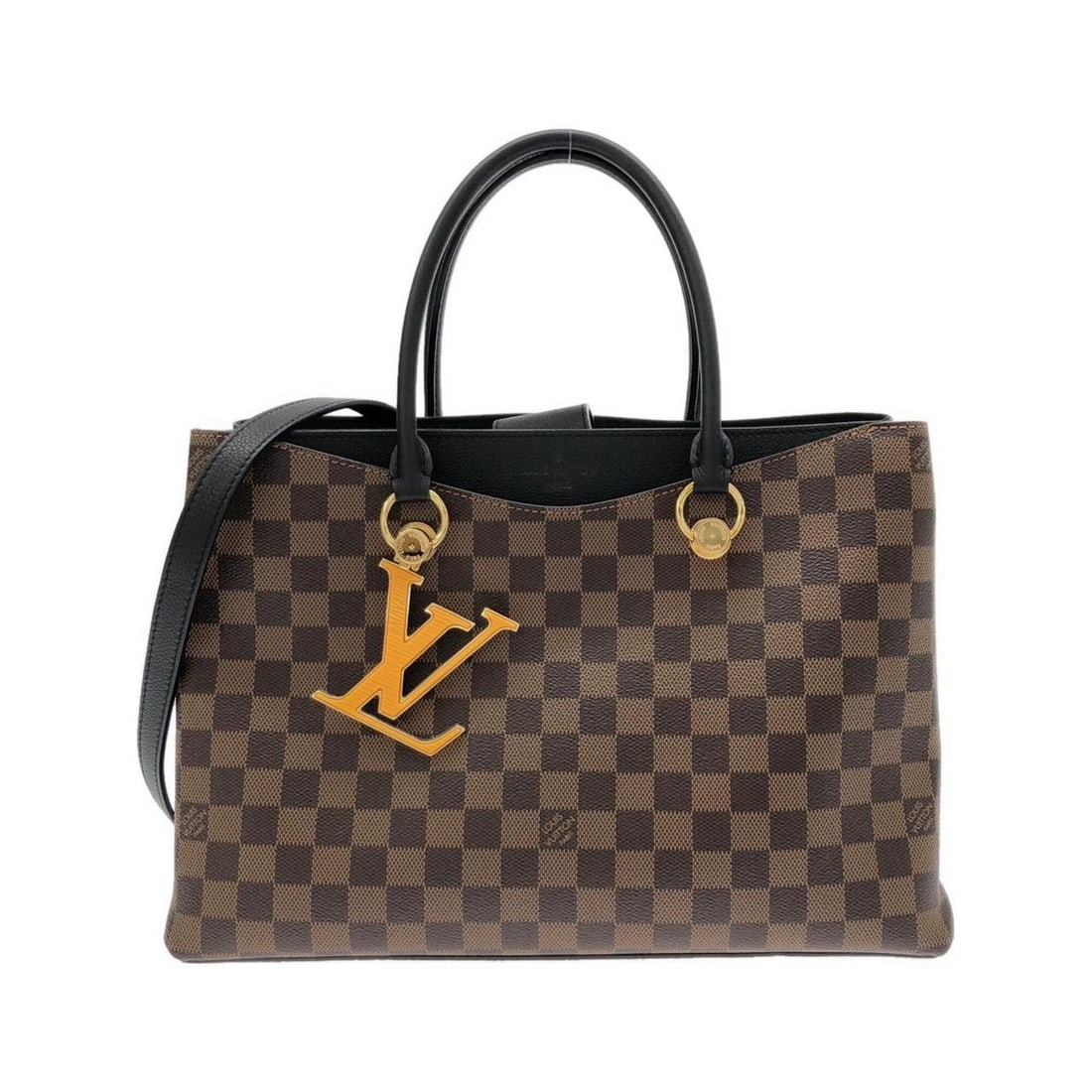 Louis Vuitton Damier LV Riverside N40050 Handbag: --- Catalog ---Category: SizeSize (HxWxD): 24cm x 35cm x 13cm / 9.44'' x 13.77'' x 5.11''Category: DesignType: HandbagColor: Black, EbeneGender: Men,WomenMaterial: Coated canvas Hardware Color: GoldCa