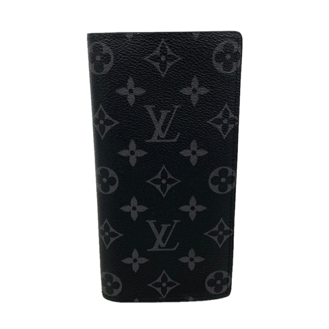 Louis Vuitton Monogram Eclipse Portefeuille Brazza Long Wallet M61697 Black Men's (1 of 9)
