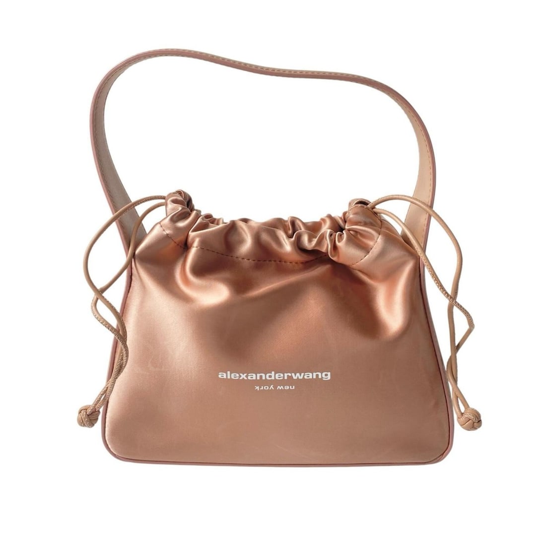 Alexander Wang women's satin one-shoulder bag: --- Catalog ---Category: SizeSize (HxWxD): 19cm x 21.5cm x 8cm / 7.48'' x 8.46'' x 3.14''Category: DesignType: Handbag, Shoulder bagColor: PinkGender: WomenMaterial: Satin Category: GeneralBrand: Alex