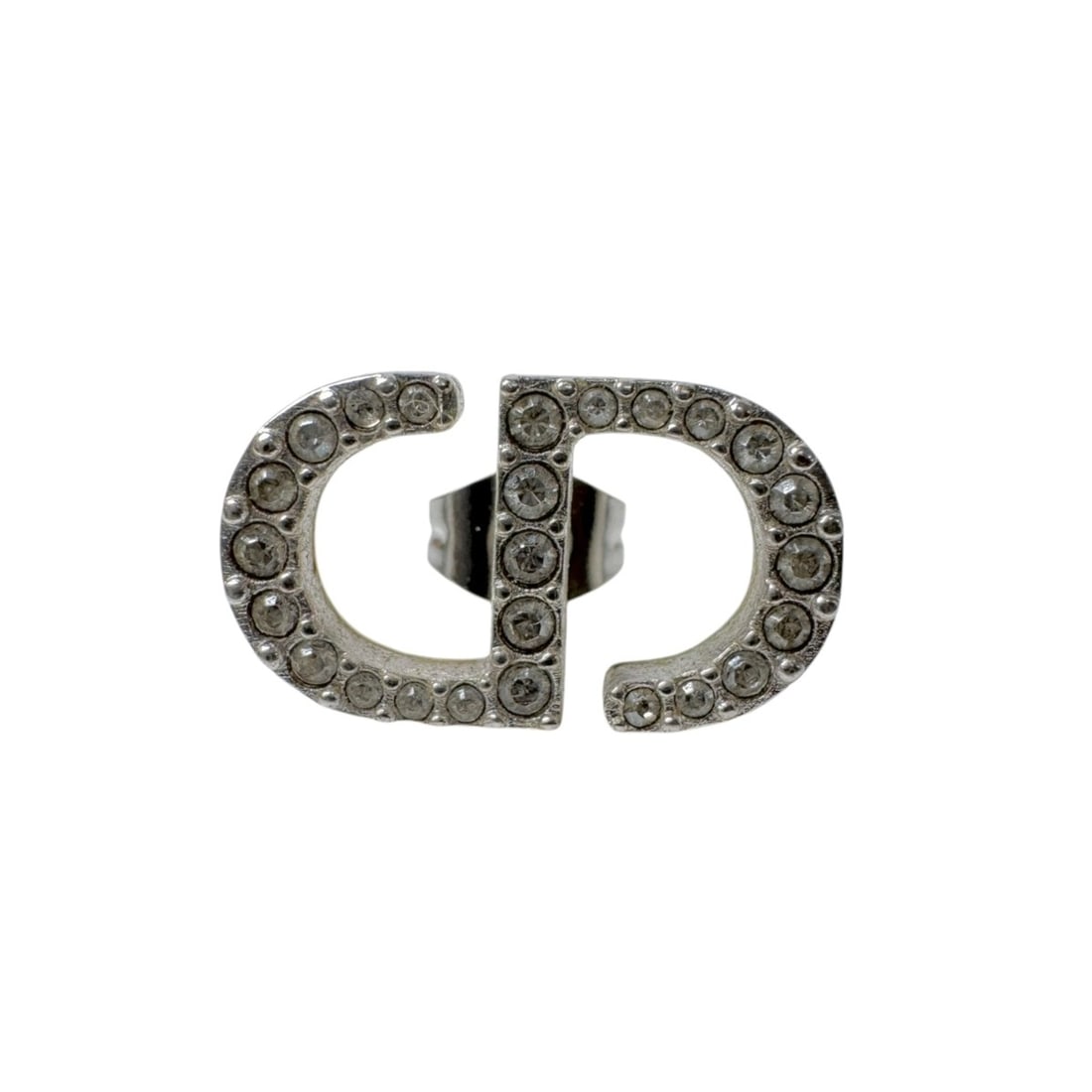 Christian Dior Dior stud earring with rhinestones, single earring, for women.: --- Catalog ---Category: SizeSize (HxWxD): 10.00mm x 12.00mm / 0.39'' x 0.47''Category: DesignType: Stud earringsColor: SilverGender: WomenMaterial: MetalCategory: GeneralBrand: Christian Dior--- Item