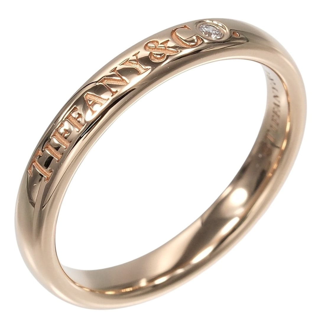 Tiffany & Co. Band Ring, Size 7.5, 18K Pink Gold, Diamond, Approx. 3g.: --- Catalog ---Category: SizeWeight: 3g / 0.1oz.JP Size: 7.5US Size: 4Category: DesignType: Band ringColor: Pink goldGender: WomenMaterial: Pink gold (18K)Category: GeneralBrand: Tiffany--- Item List 