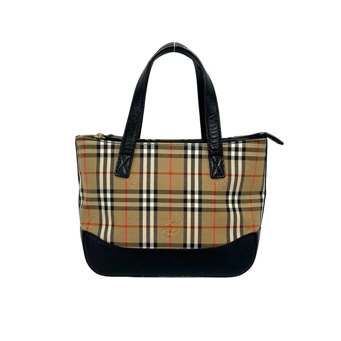 BURBERRY Nova Check pattern canvas leather genuine handbag mini tote bag beige black 2676d: --- Catalog ---Category: SizeSize (HxWxD): 16cm x 24cm x 8.5cm / 6.29'' x 9.44'' x 3.34''Category: DesignType: Handbag, Tote bagColor: Beige, BlackGender: WomenMaterial: Canvas , Leather Category: Gen