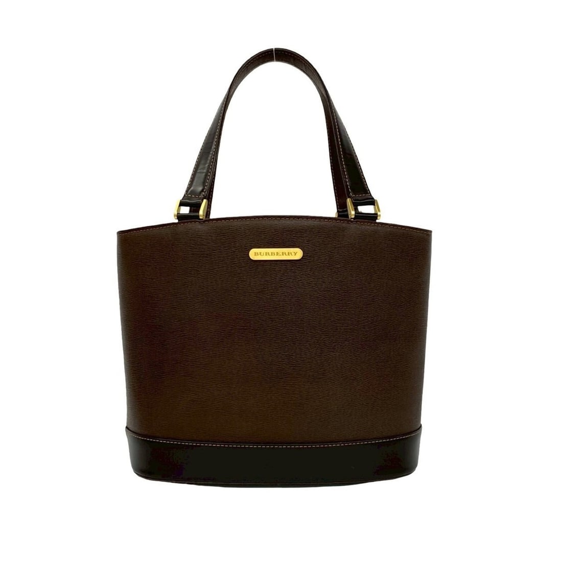 BURBERRY Burberry Logo Gold Hardware Nova Check Pattern Leather Handbag Mini Tote Bag Brown 26430: --- Catalog ---Category: SizeSize (HxWxD): 23.5cm x 27cm x 11.5cm / 9.25'' x 10.62'' x 4.52''Category: DesignType: Handbag, Tote bagColor: BrownGender: WomenMaterial: Leather Category: GeneralBrand: B