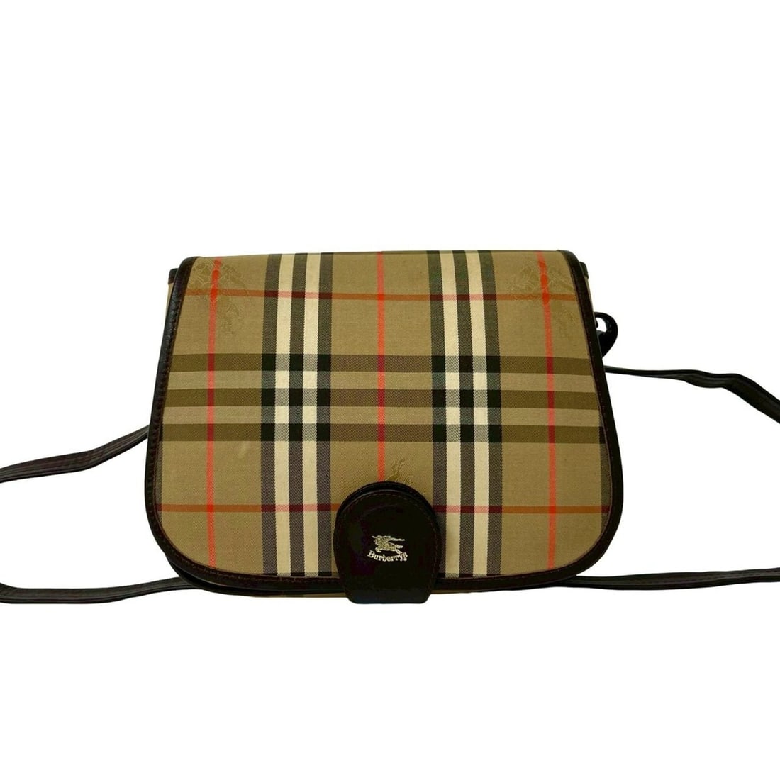 Burberrys Nova Check Shadow Horse Pattern Canvas Leather Shoulder Bag Pouch Brown 51438: --- Catalog ---Category: SizeSize (HxWxD): 22.5cm x 26.5cm x 9.5cm / 8.85'' x 10.43'' x 3.74''Category: DesignType: Pochette, Shoulder bagColor: Beige, BrownGender: WomenMaterial: Canvas Category: Gen