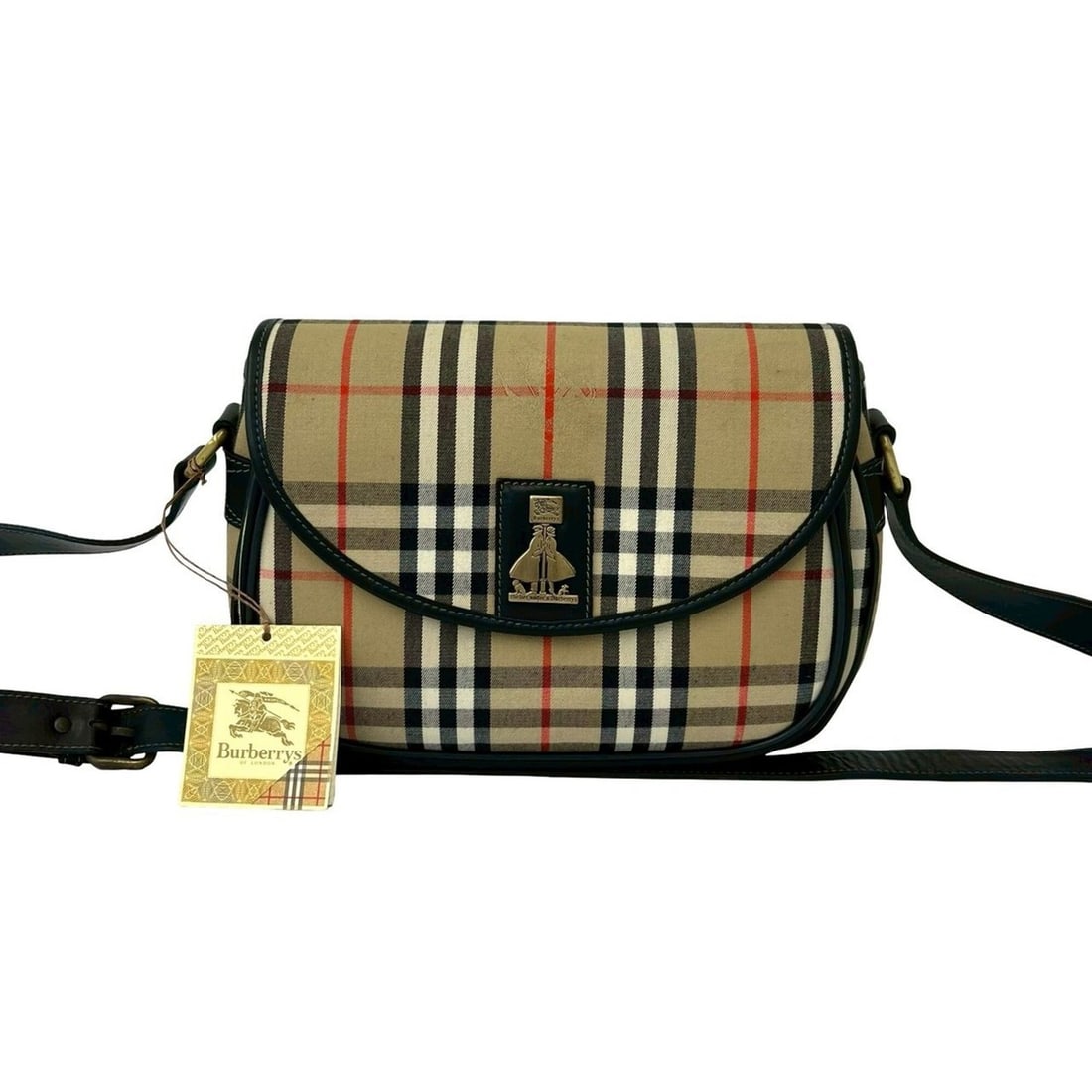 Burberrys Vintage Nova Check Pattern Canvas Leather Shoulder Bag, Beige/Black, 60270: --- Catalog ---Category: SizeSize (HxWxD): 21cm x 27.5cm x 11cm / 8.26'' x 10.82'' x 4.33''Category: DesignType: Shoulder bagColor: Beige, BlackGender: WomenMaterial: Canvas , Leather Category: Genera