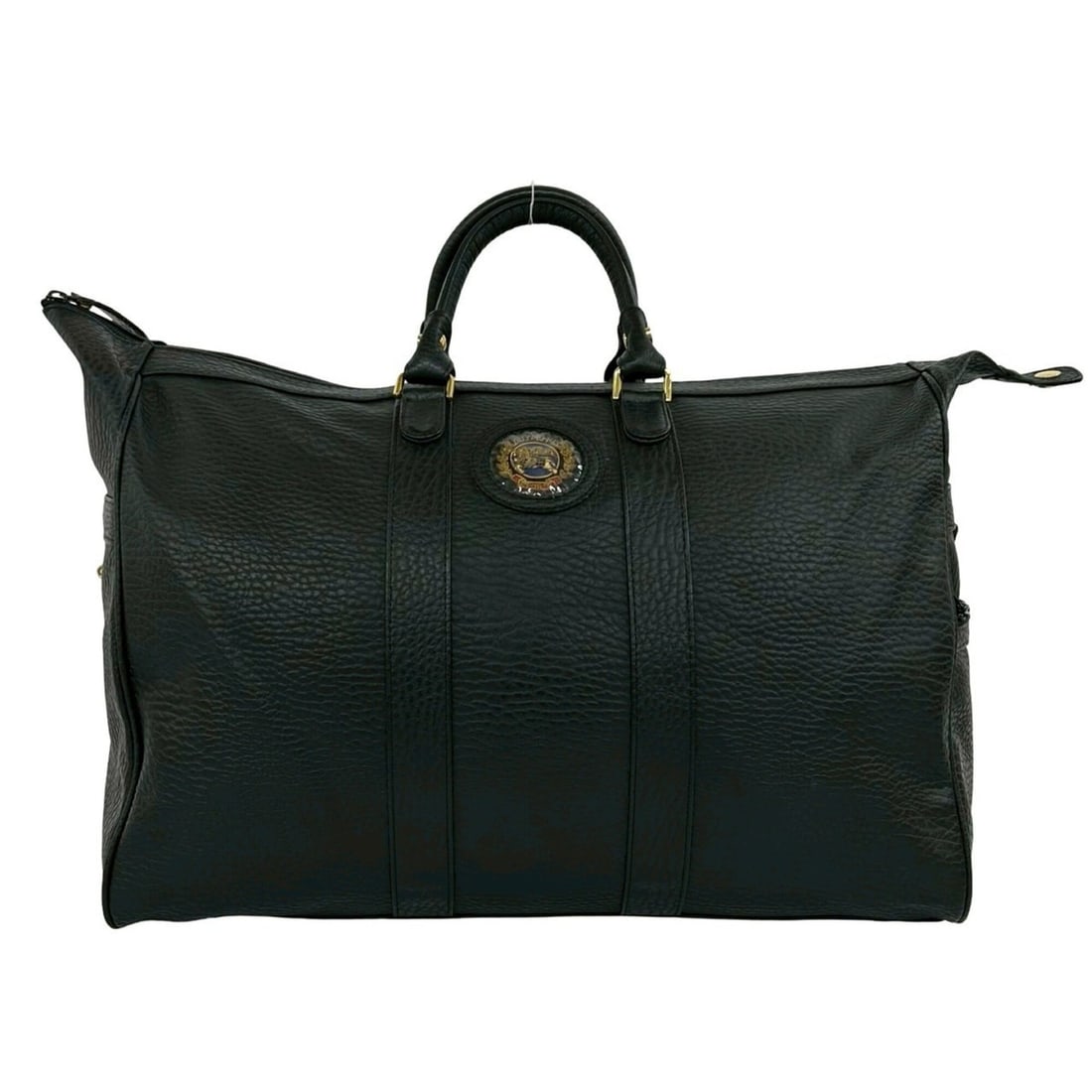 Burberrys Vintage Logo Nova Check Pattern Leather Boston Bag Handbag Travel Black 16456: --- Catalog ---Category: SizeSize (HxWxD): 37cm x 48cm x 18cm / 14.56'' x 18.89'' x 7.08''Category: DesignType: Boston bag, HandbagColor: BlackGender: WomenMaterial: Leather Category: GeneralBrand: Bu