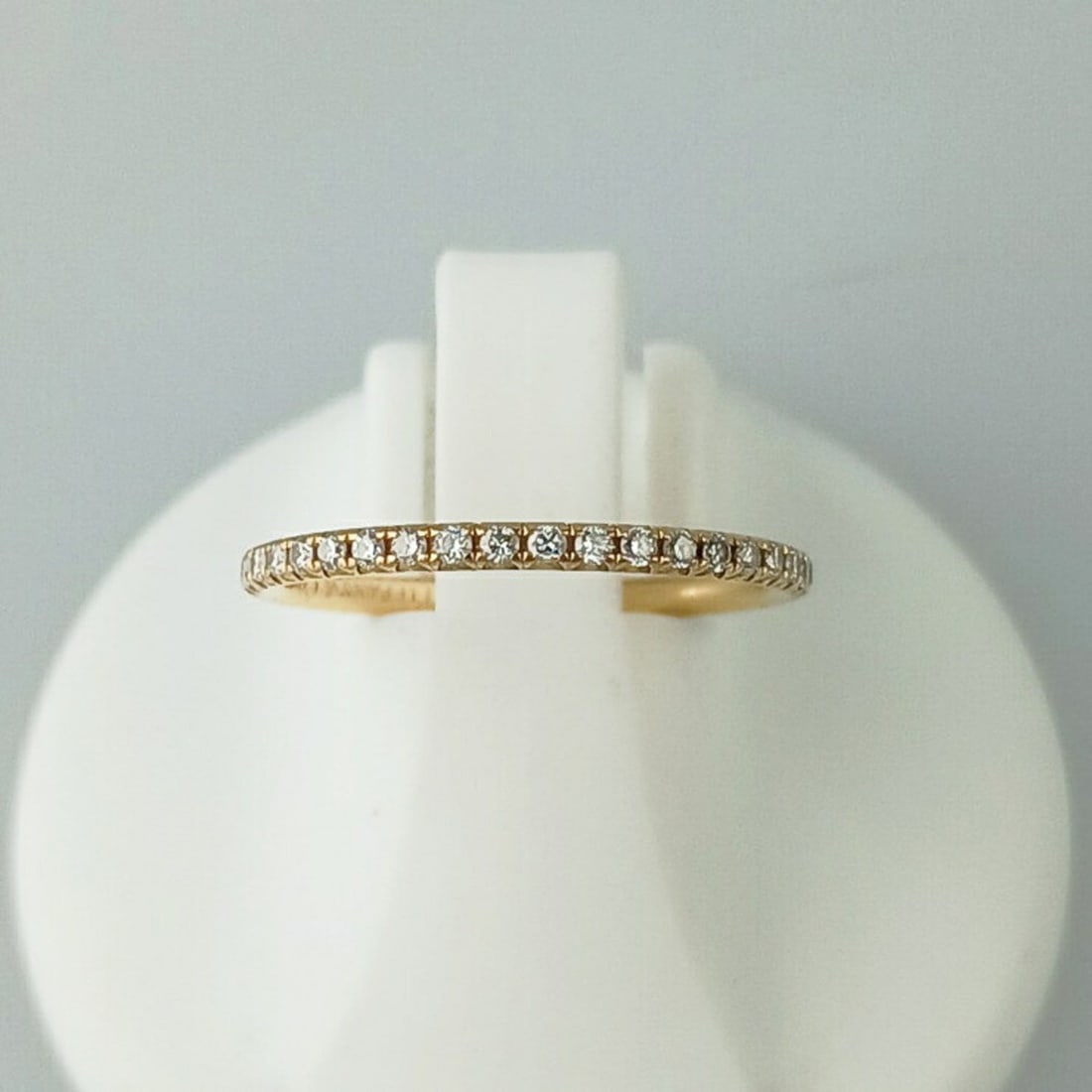 TIFFANY & Co. Metro Full Eternity Ring, Yellow Gold 750 (K18), Diamonds, Women's Ring