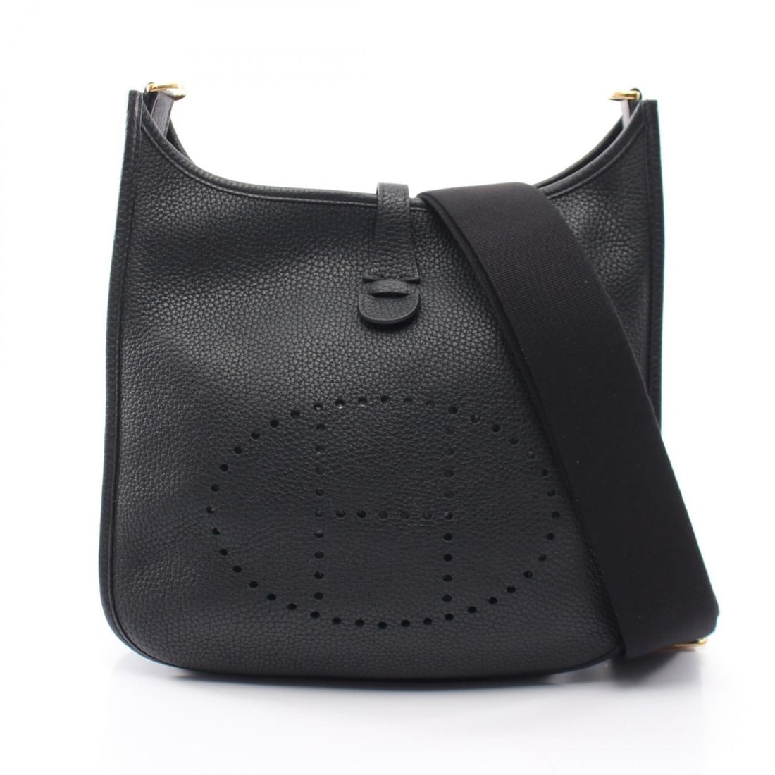 Hermes Evelyne 3 Trois PM Shoulder Bag Handbag Leather Taurillon Clemence Women's Black: --- Catalog ---Category: SizeSize (HxWxD): 26.5cm x 28cm x 7cm / 10.43'' x 11.02'' x 2.75''Category: DesignType: Handbag, Shoulder bagColor: BlackGender: WomenMaterial: Taurillon clemence leather , Le