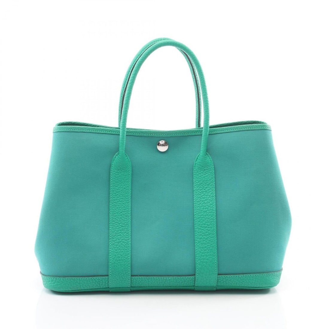 Hermes Garden Party TPM Tote Bag Handbag Toile Officier Negonda Women's Green: --- Catalog ---Category: SizeSize (HxWxD): 21cm x 30cm x 14cm / 8.26'' x 11.81'' x 5.51''Category: DesignType: Handbag, Tote bagColor: GreenGender: WomenMaterial: Toile officier , Negonda leather Cate