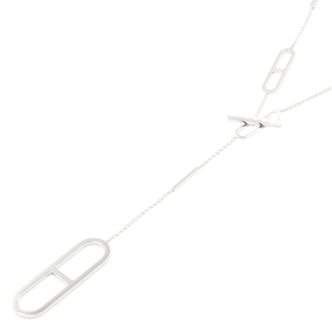Hermes Ever Chaine d'Ancre Long Necklace, Sterling Silver 925, Women's Jewelry, Tone (1 of 11)