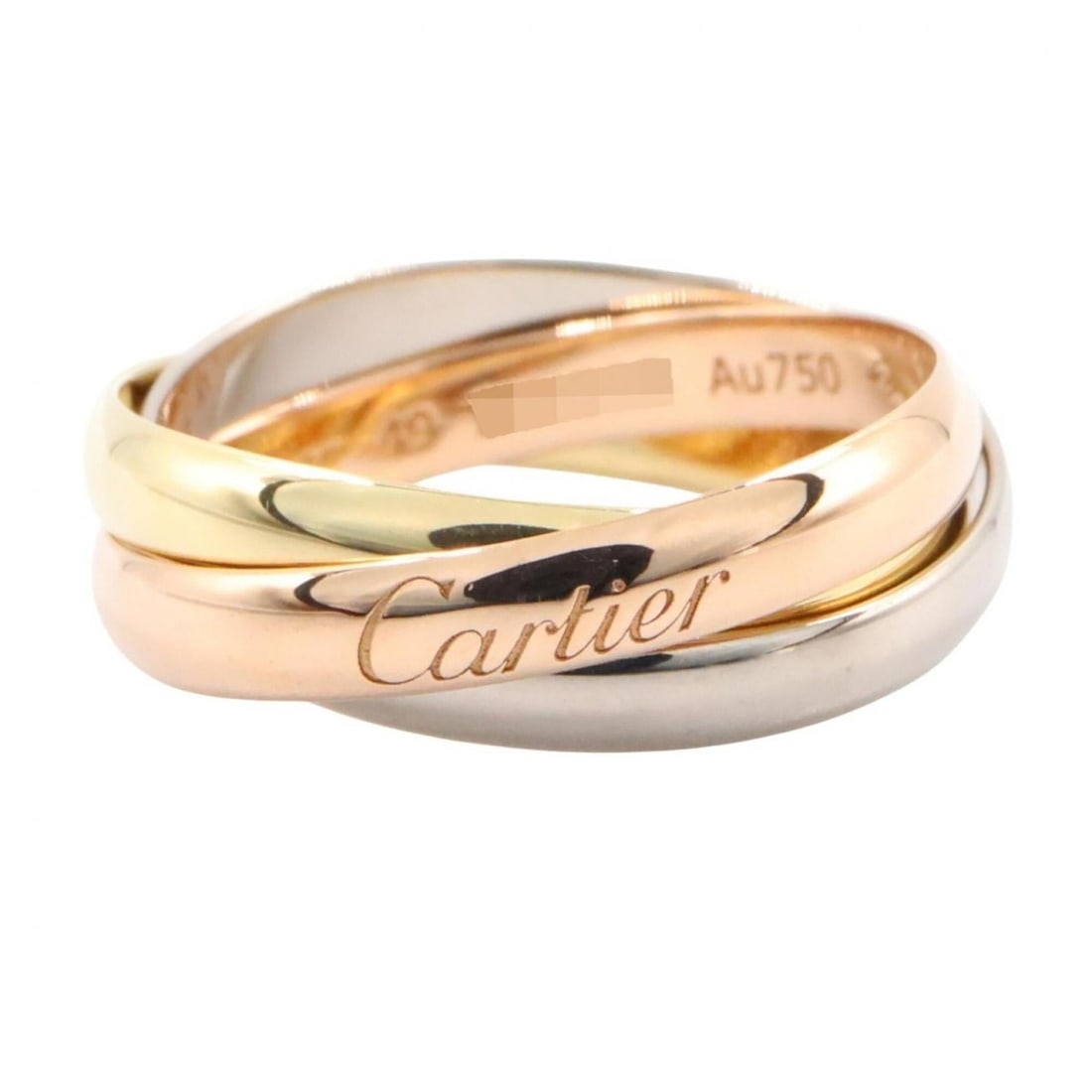 Cartier Trinity Ring - Ring/Finger Jewelry 18K (Yellow Gold), 18KWG (White 18KPG (Pink Gold) Women's: --- Catalog ---Category: SizeJP Size: 9US Size: 5Category: DesignType: Band ringColor: Pink gold, White gold, Yellow goldGender: WomenMaterial: Pink gold (18K), White gold (18K), Yellow gold (18K)Cate