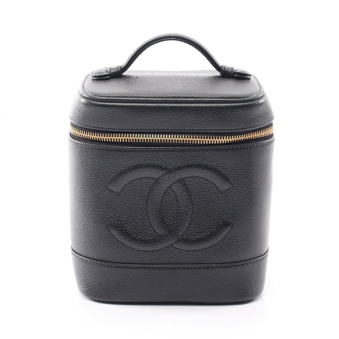 Chanel Coco Mark Handbag, Caviar Leather (Grained Calfskin), Women's, Black, A01998: --- Catalog ---Category: SizeSize (HxWxD): 17cm x 15cm x 12cm / 6.69'' x 5.9'' x 4.72''Category: DesignType: HandbagColor: BlackGender: WomenMaterial: Grained Calfskin Hardware Color: GoldCategory: Ge