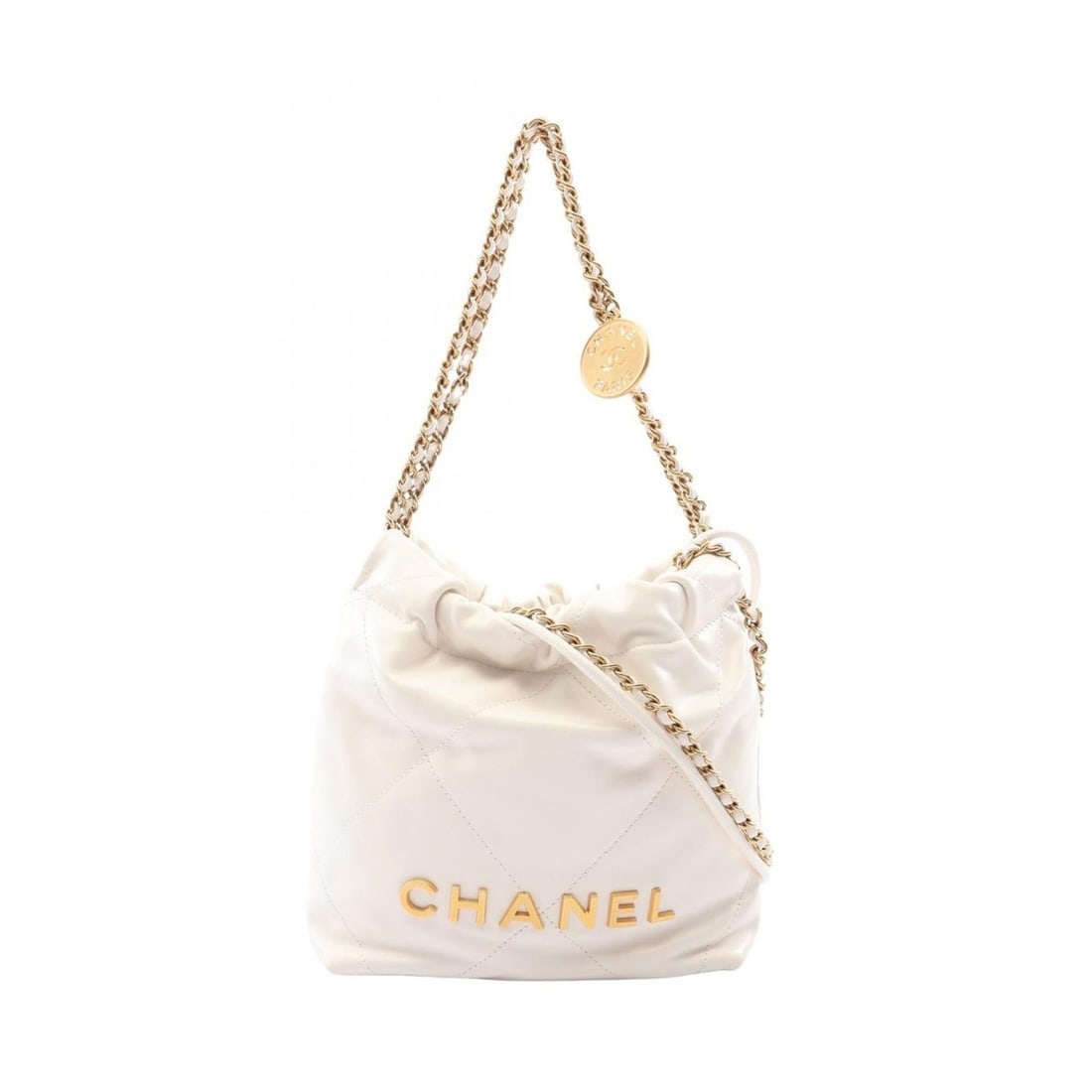 Chanel CHANEL 22 Mini 2-Way Shoulder Bag Handbag Leather Women's White AS3980: --- Catalog ---Category: SizeSize (HxWxD): 19cm x 17.5cm x 6cm / 7.48'' x 6.88'' x 2.36''Category: DesignType: Handbag, Shoulder bagColor: WhiteGender: WomenMaterial: Leather Hardware Color: GoldCateg