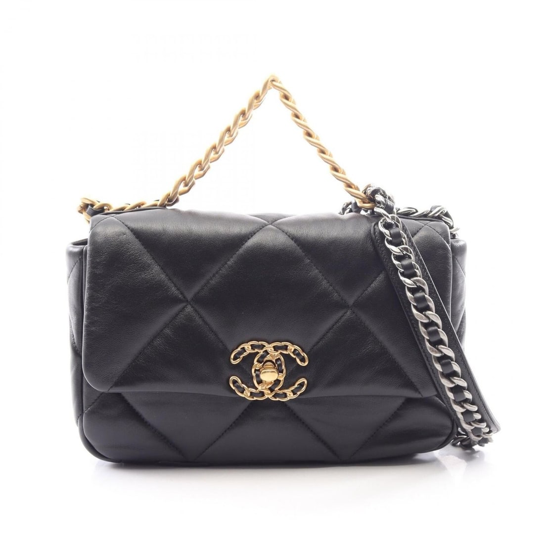 Chanel 19 Dixneuf Matelassé Combination Hardware 2-Way Shoulder Bag/Handbag Lambskin Leather (1 of 15)