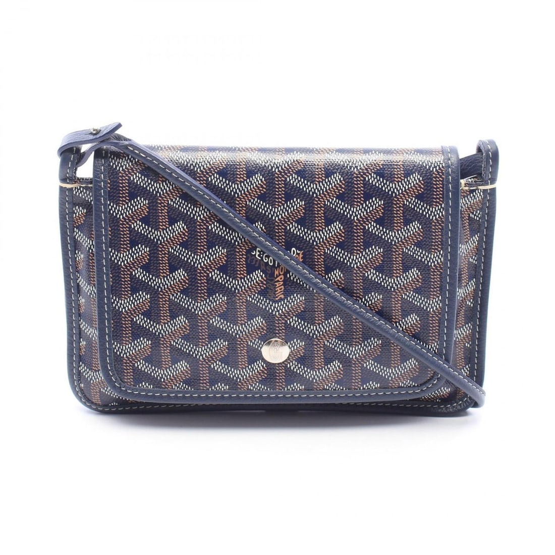 Goyard Plume Handbag, Pouch Wallet, Shoulder Bag, Coated Canvas, Leather, Women's, Navy, Brown,: --- Catalog ---Category: SizeSize (HxWxD): 14cm x 20.5cm x 5.00mm / 5.51'' x 8.07'' x 0.19''Category: DesignType: Handbag, Shoulder bagColor: Brown, Navy, WhiteGender: WomenMaterial: Coated canvas , L
