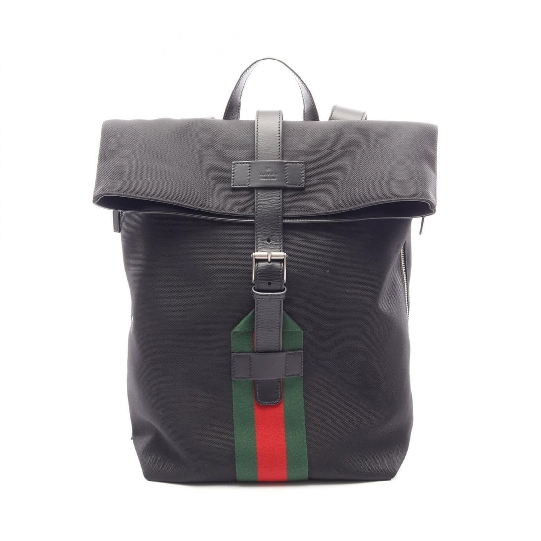 Gucci Sherry Line Backpack/Handbag, Leather and Nylon Canvas, Men's, Black/Multicolor, 619749 (1 of 14)