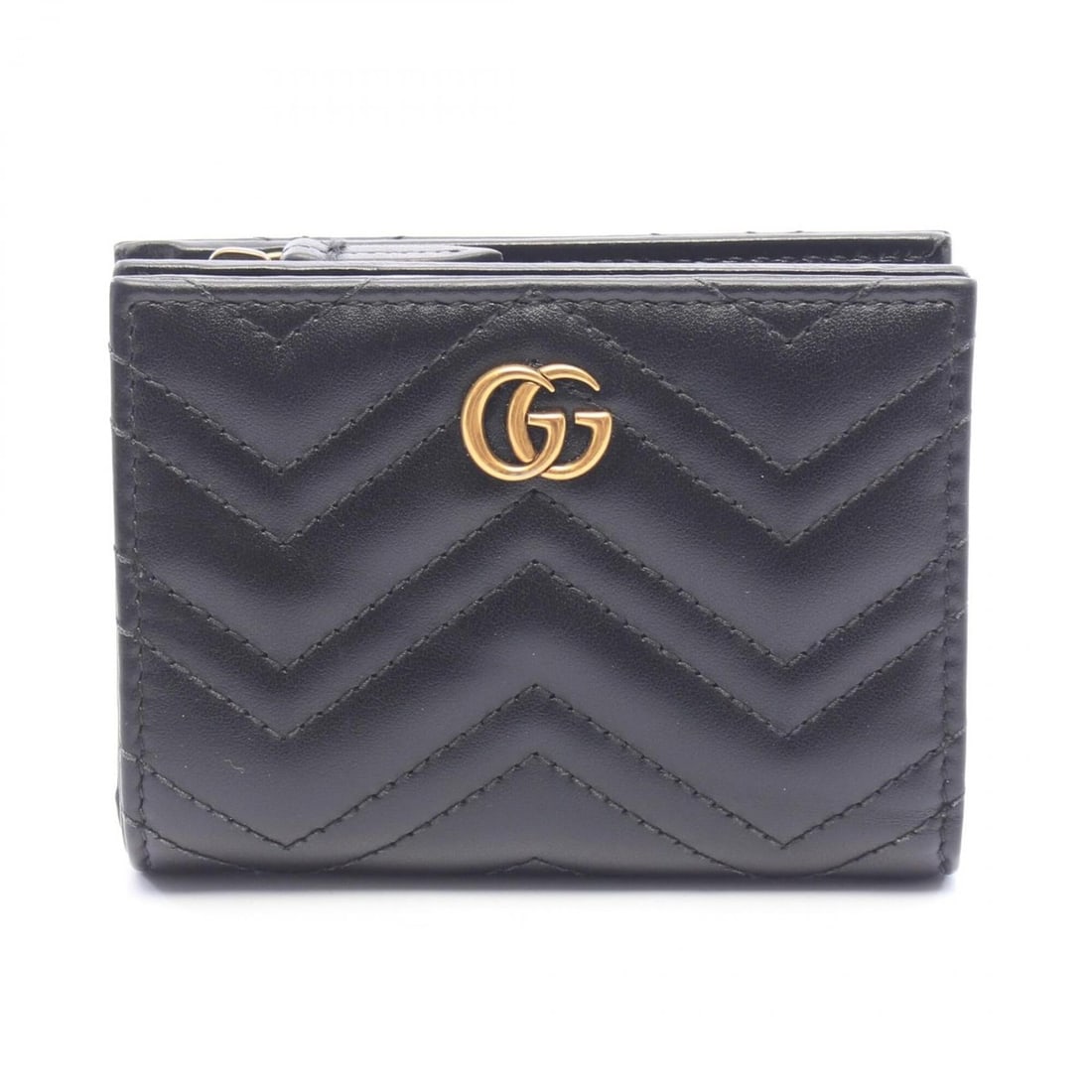 Gucci GG Marmont Bi-fold Wallet, Leather, Women's, Black, 773427: --- Catalog ---Category: SizeSize (HxWxD): 8.5cm x 11.5cm x 3cm / 3.34'' x 4.52'' x 1.18''Category: DesignType: Wallet (bi-fold)Color: BlackGender: WomenMaterial: Leather Category: GeneralMPN: 428736B