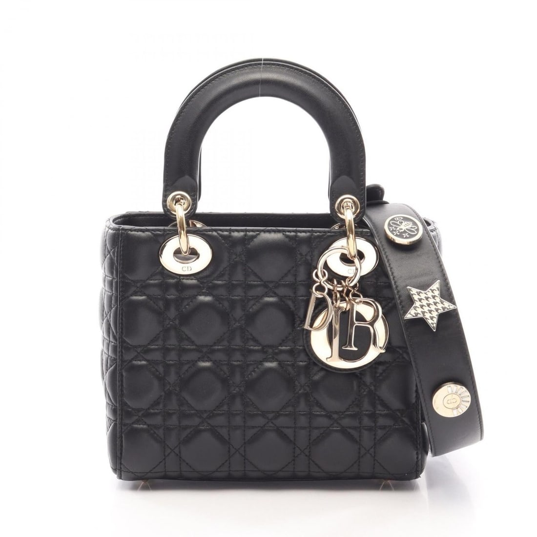 Christian Dior Dior LADY DIOR MY ABCDIOR Lady Small Cannage 2-Way Handbag, Lambskin Leather,: --- Catalog ---Category: SizeSize (HxWxD): 17cm x 20cm x 8cm / 6.69'' x 7.87'' x 3.14''Strap Length: 108cm - 118cm / 42.51'' - 46.45''Handle Length: 30cm / 11.81''Category: DesignType: HandbagColor: B