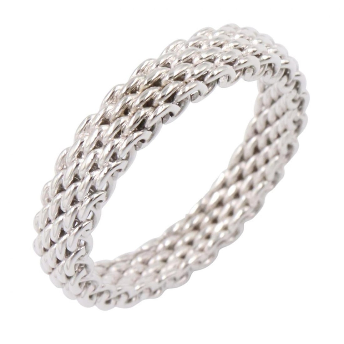 Tiffany & Co. Somerset Ring, 18K White Gold (18KWG), Women's, Silver Tone: --- Catalog ---Category: SizeWidth: 3.6mm / 0.14''Weight: 4.1g / 0.14oz.JP Size: 11US Size: 6Category: DesignType: Band ringColor: SilverGender: WomenMaterial: White gold (18K)Category: GeneralBrand: 