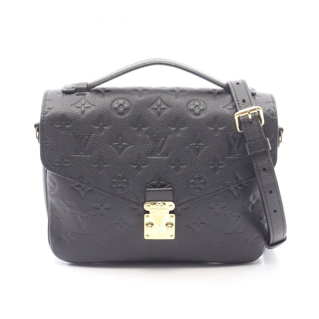 Louis Vuitton Pochette Métis MM Monogram Empreinte Noir 2-Way Handbag Leather Women's Black M41487 (1 of 15)