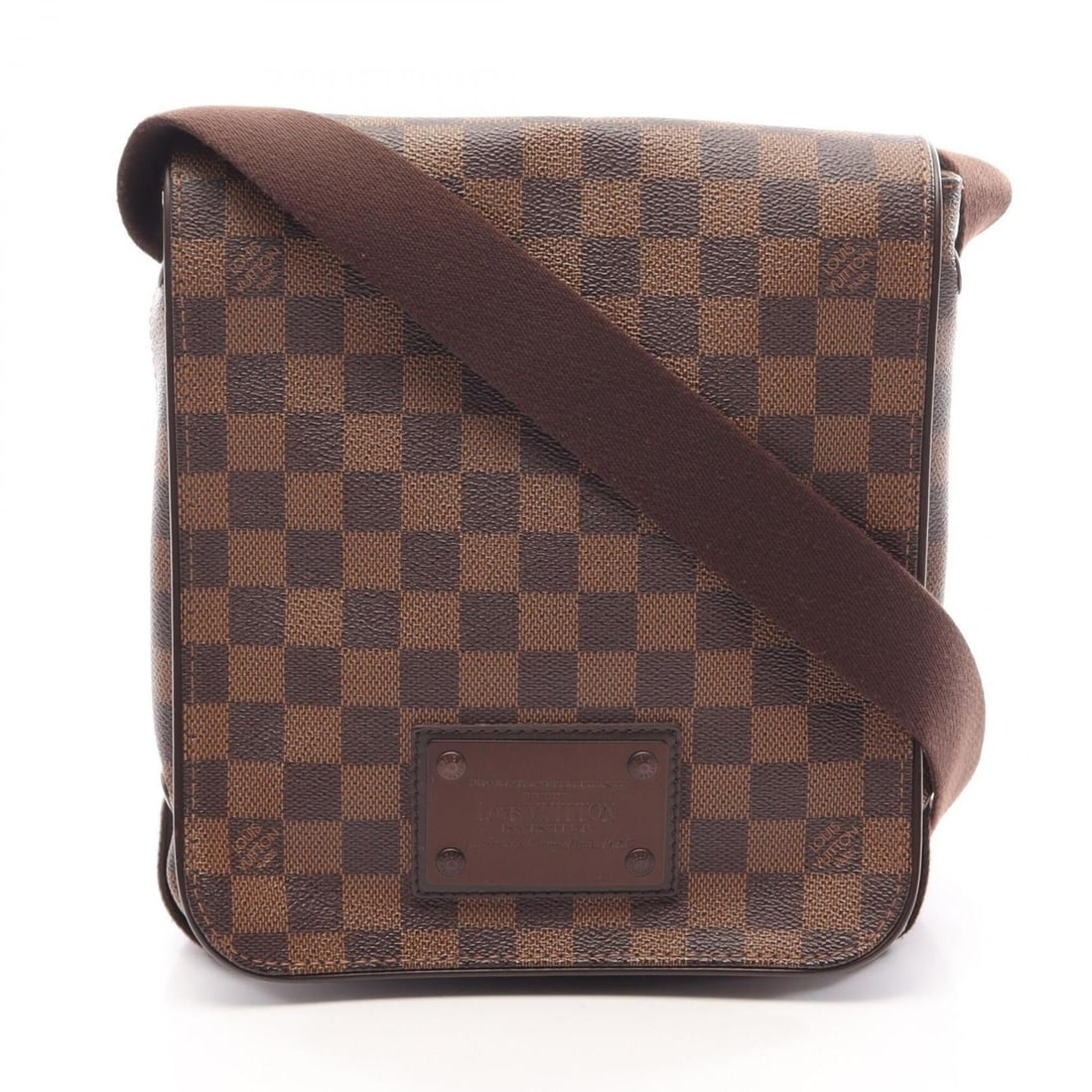 Louis Vuitton Brooklyn PM Shoulder Bag/Handbag, Coated Canvas and Leather, Damier Pattern,: --- Catalog ---Category: SizeSize (HxWxD): 25cm x 20cm x 7cm / 9.84'' x 7.87'' x 2.75''Category: DesignType: Handbag, Shoulder bagColor: Brown, Damier CanvasGender: Men,WomenMaterial: Coated canvas , 