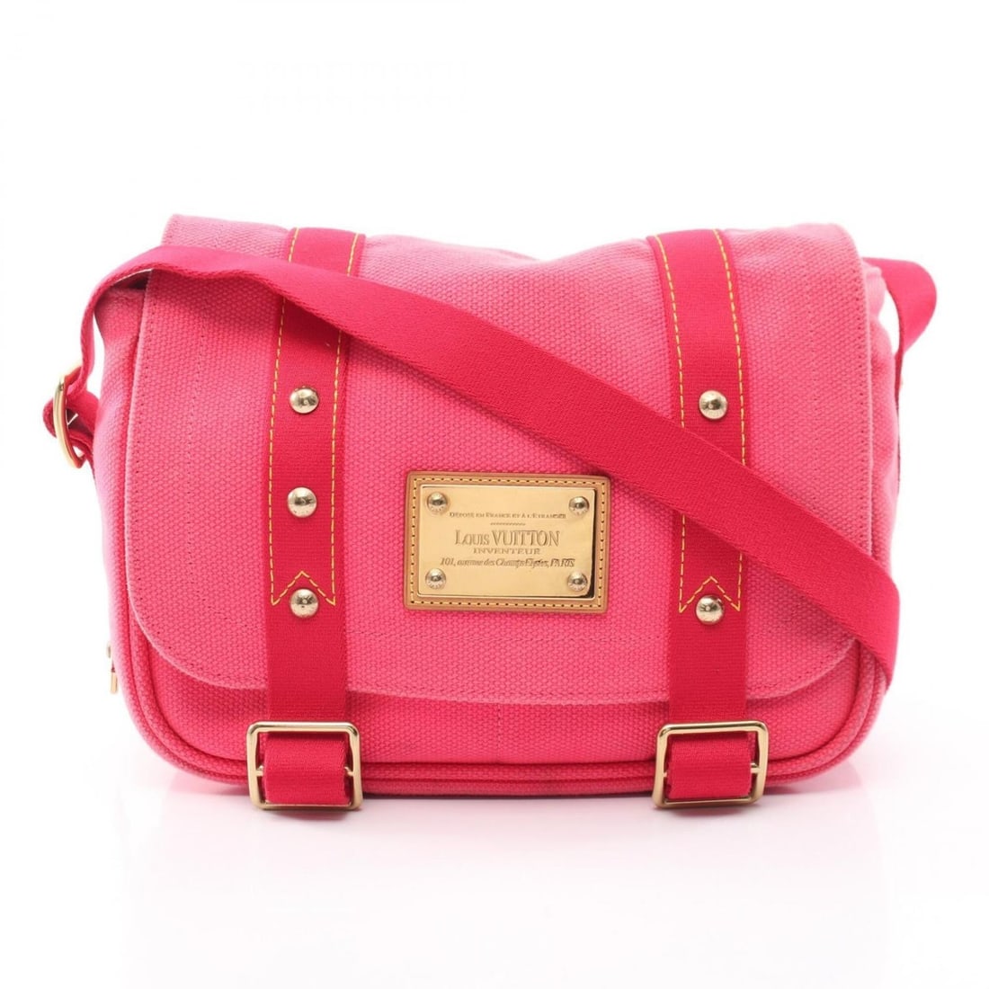 Louis Vuitton Buzas PM Antigua Rose Shoulder Bag Handbag Canvas Women's Pink/Red M40079: --- Catalog ---Category: SizeSize (HxWxD): 25cm x 29cm x 10cm / 9.84'' x 11.41'' x 3.93''Category: DesignType: Handbag, Shoulder bagColor: Pink, Red color, RoseGender: WomenMaterial: Canvas Category: 
