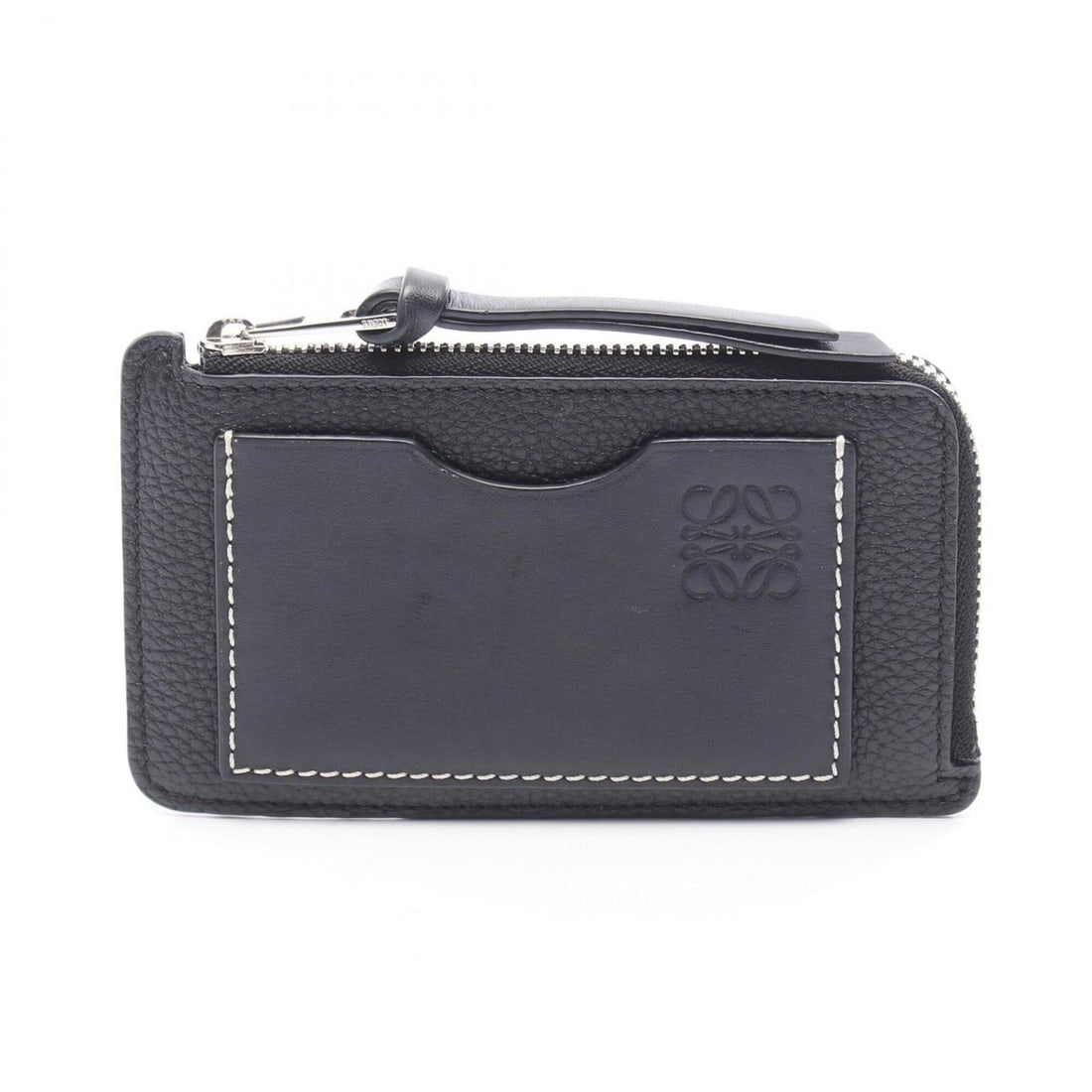 LOEWE Anagram Coin Card Holder Wallet - Leather, Women's, Black (C660Z40X07): --- Catalog ---Category: SizeSize (HxWxD): 7.5cm x 13cm x 1cm / 2.95'' x 5.11'' x 0.39''Category: DesignType: Coin purse/coin caseColor: BlackGender: WomenMaterial: Leather Category: GeneralMPN: C660Z
