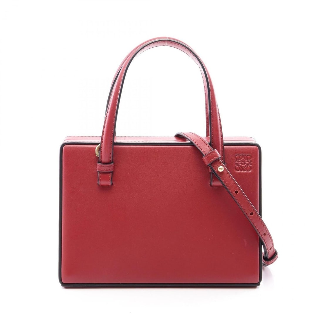 Loewe POSTAL SMALL 2-Way Handbag, Leather, Women's, Red: --- Catalog ---Category: SizeSize (HxWxD): 13cm x 18.5cm x 6cm / 5.11'' x 7.28'' x 2.36''Category: DesignType: HandbagColor: Red colorGender: WomenMaterial: Leather Category: GeneralBrand: Loewe--- It