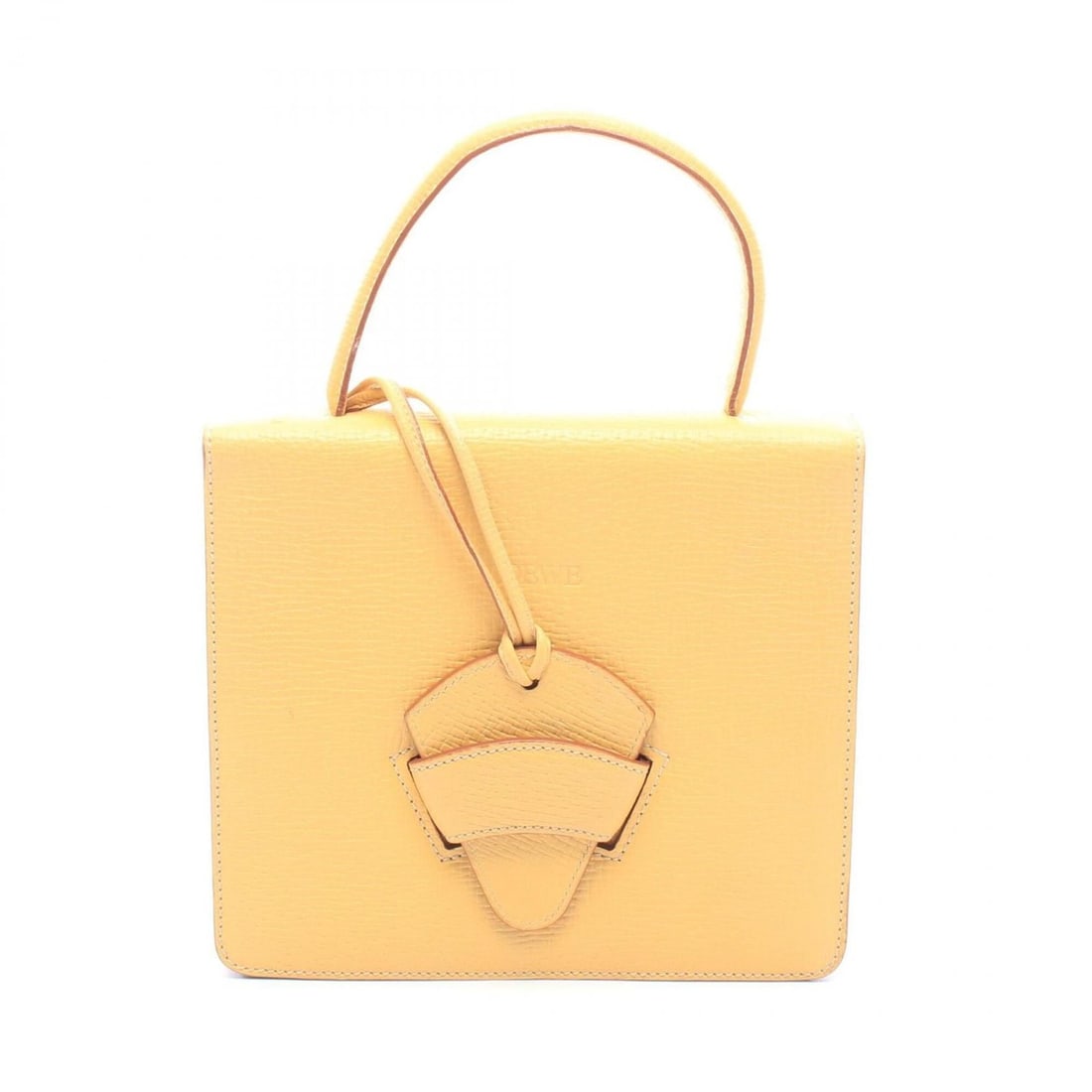 Loewe Barcelona Handbag, Leather, Women's, Yellow: --- Catalog ---Category: SizeSize (HxWxD): 20cm x 22cm x 5cm / 7.87'' x 8.66'' x 1.96''Category: DesignType: HandbagColor: YellowGender: WomenMaterial: Leather Category: GeneralBrand: Loewe--- Item Li