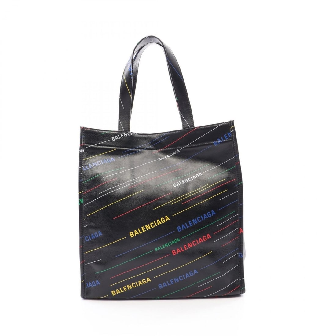 Balenciaga Market Shopper S Tote Bag Handbag Leather Women's Black/Multicolor 552870